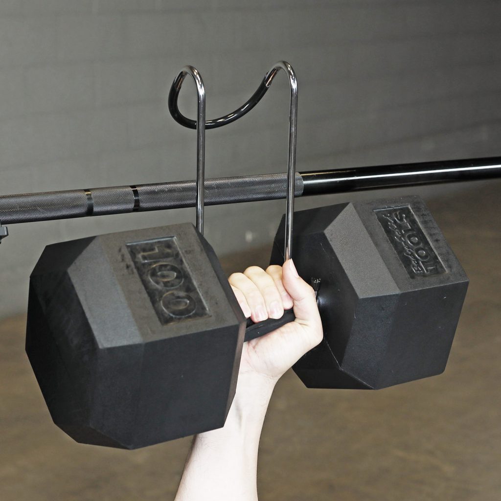 Body Solid Dumbbell Spotter Hooks - Heavy Duty Weightlifting Safety Hooks for Power Racks & Squat Stands - Perfect for Home Gym & Strength Training Workouts