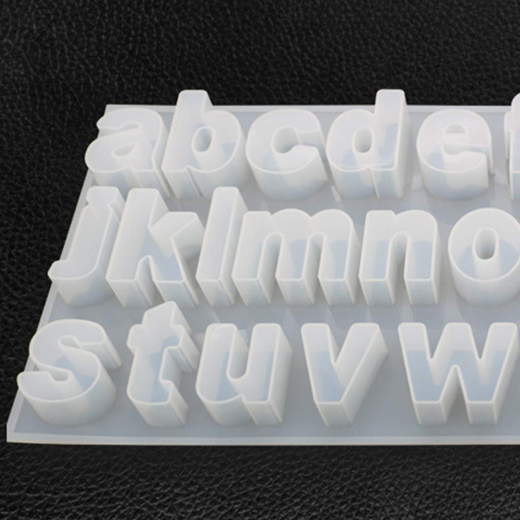 DIY Alphabet & Number Silicone Molds for Epoxy Resin Crafts - Lowercase Letter Molds for Jewelry Making, Cake Decorating & Home Decor Projects