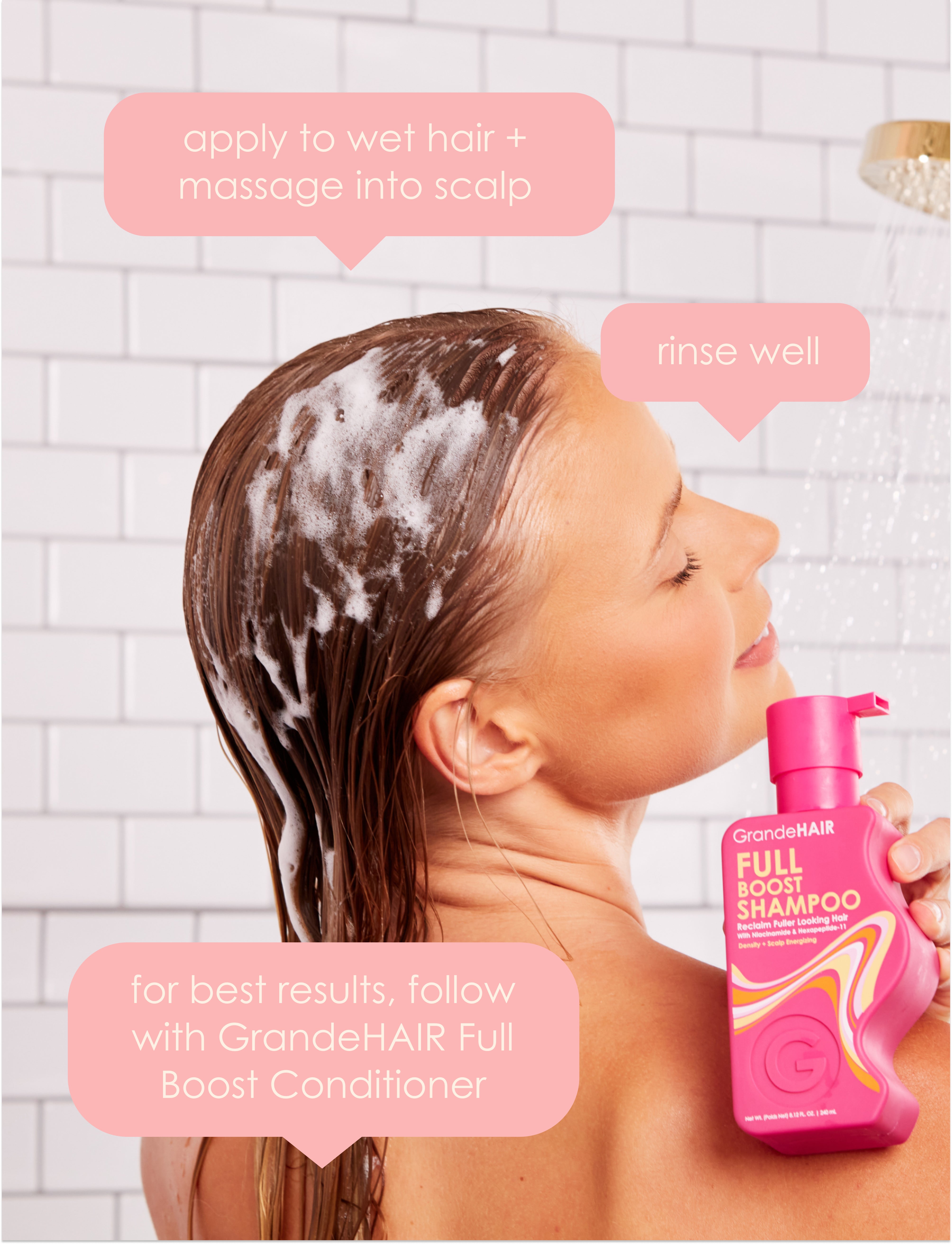 GrandeHAIR Travel Size Hair Care Products - Volumizing & Strengthening for On-The-Go Use - Perfect for Vacations, Gym, and Business Trips