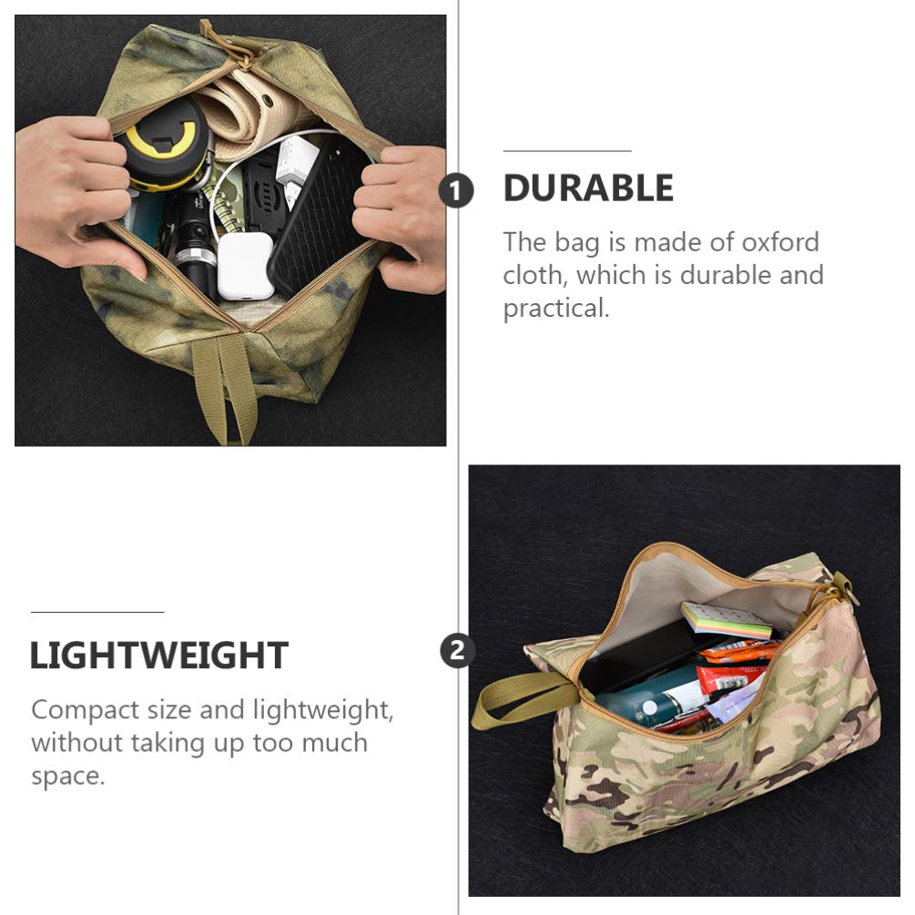 FAVOMOTO 1pc Waterproof Oxford Cloth Storage Bag - Travel Cosmetic Organizer, Makeup Pouch, Camping Gear Bag, Sports Equipment Holder - Perfect for Outdoor Adventures, Gym Essentials & Daily Organization