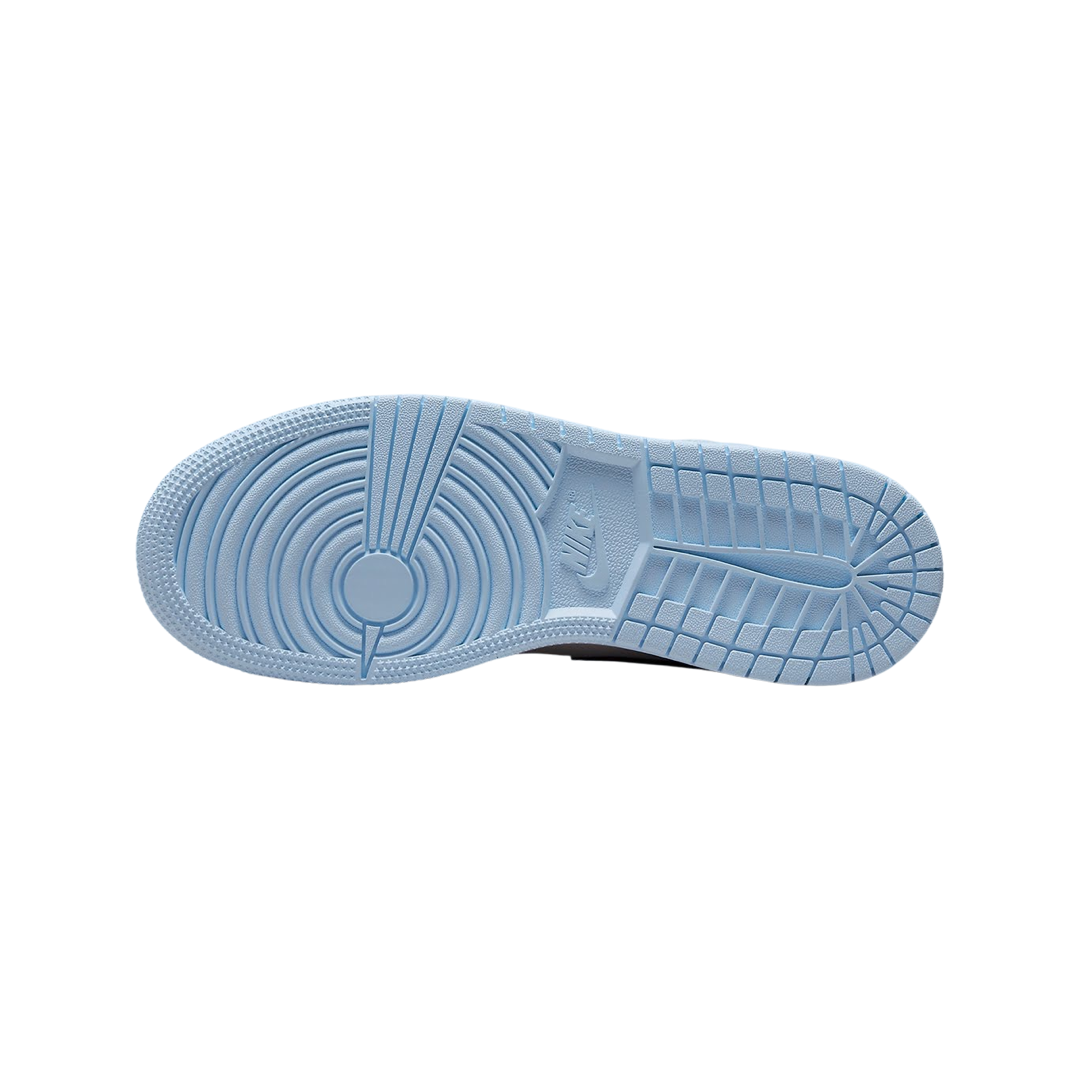 Air Jordan 1 Mid GS Sneakers - Ice Blue, Black & Sail White Colorway - Perfect for School, Basketball & Streetwear Fashion