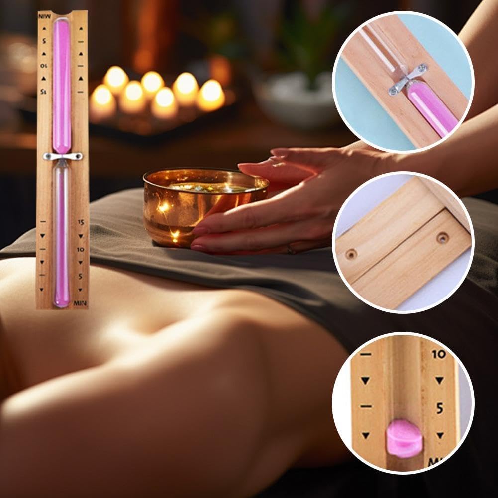 Rotating 15-Minute Sauna Wood Timer - Heat-Resistant Wall Decor Accessory for Sauna & Sand Therapy - Perfect for Sauna Rooms, Steam Baths & Home Spa Relaxation