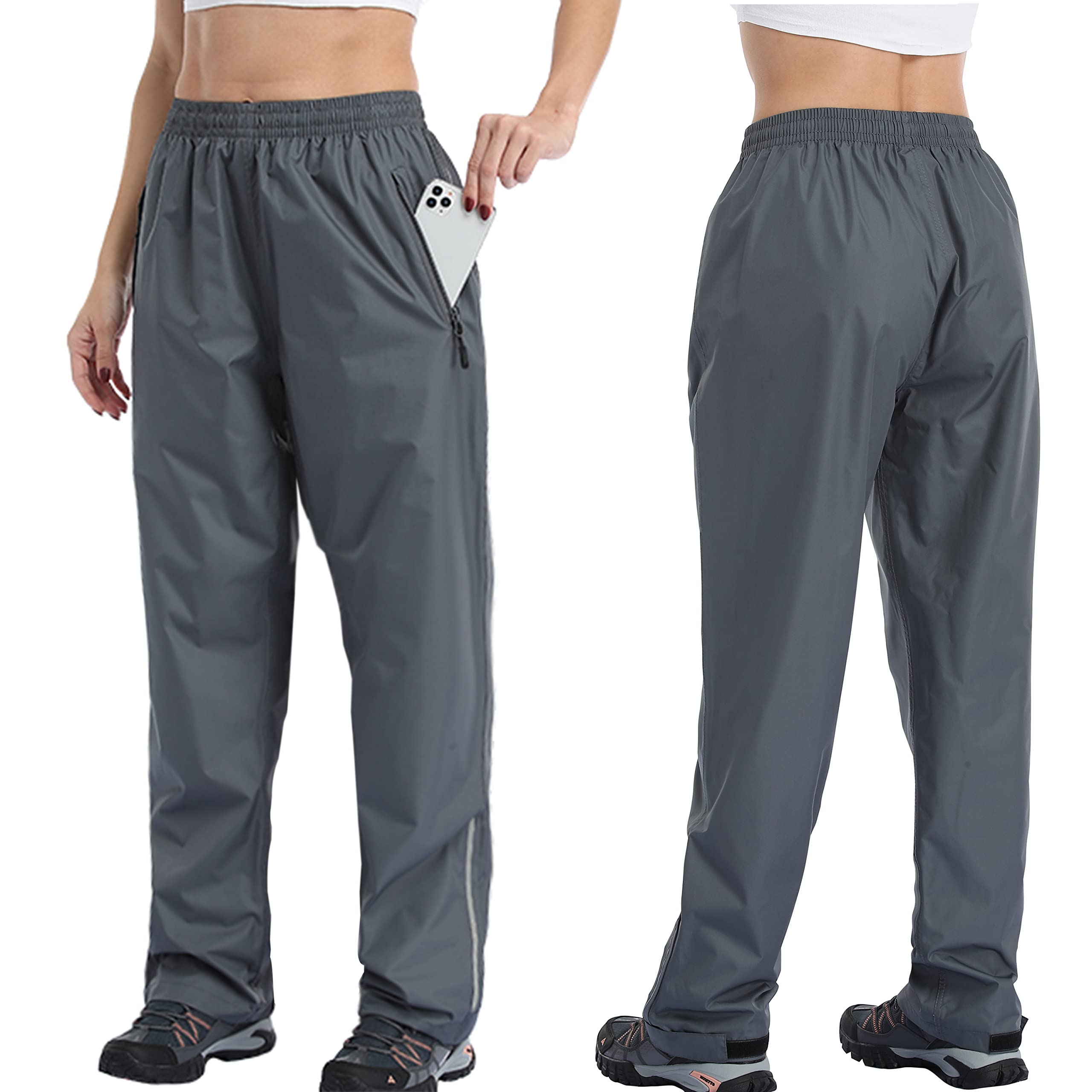 Waterproof Rain Pants for Women - Windproof & Reflective Outdoor Pants for Golf, Motorcycle, Hiking & Cycling | Perfect for Rainy Weather & Outdoor Adventures