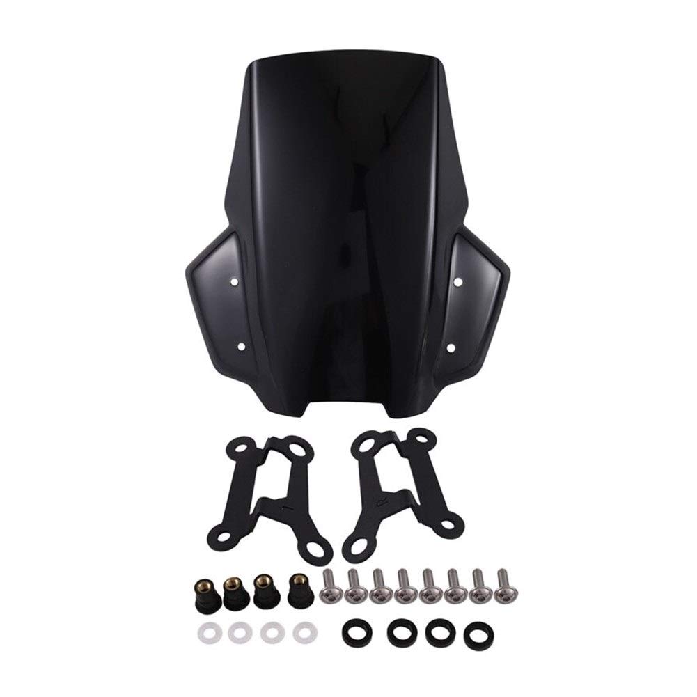 XCJ Motorcycle Wind Deflector & Double Bubble Windscreen - Fits Suzuki Katana 1000 GSX-S GSXS 1000S - Black Windshield for Enhanced Riding Comfort & Protection - Perfect for Highway Cruising & Long-Distance Tours