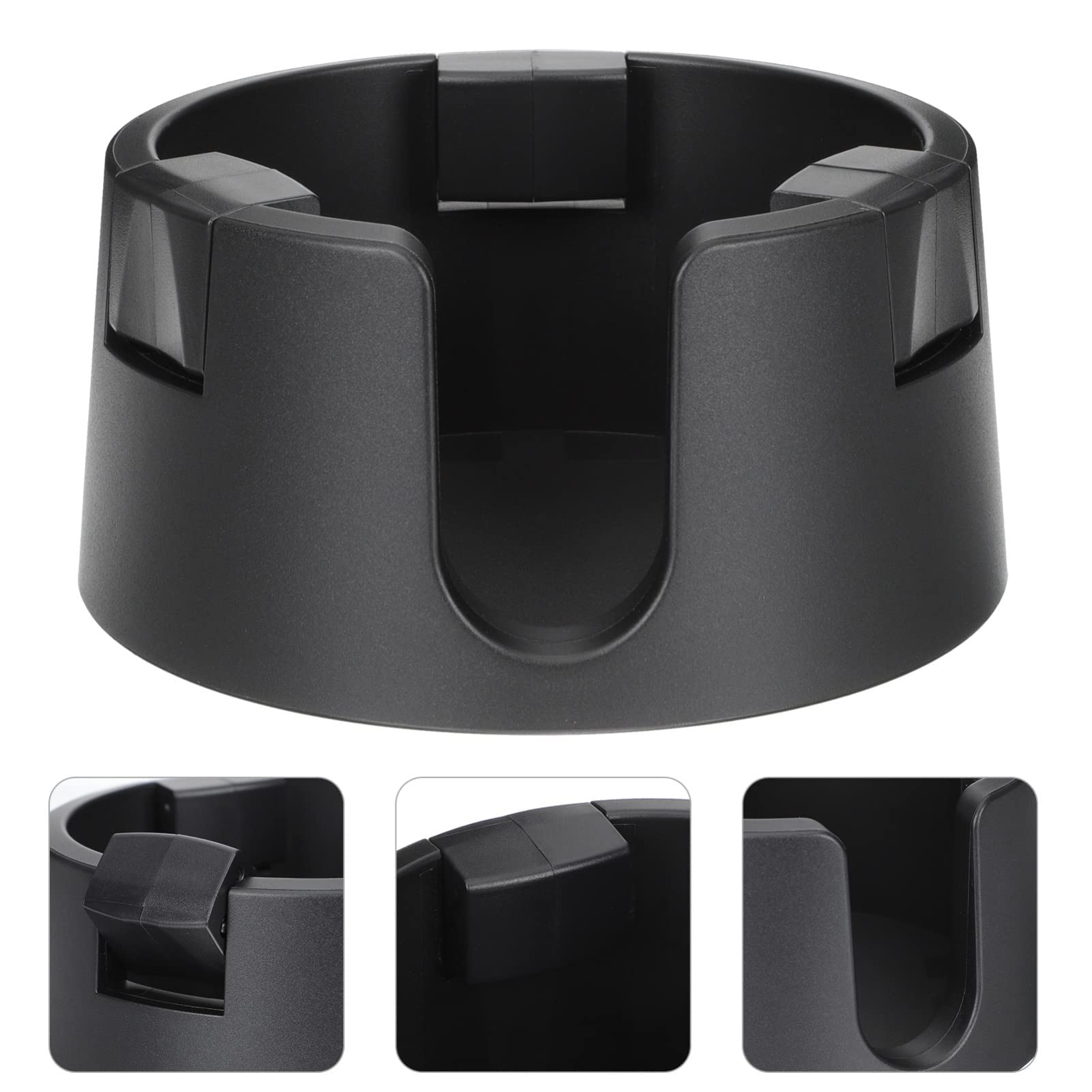 **Adjustable Non-Slip Cup Holder for Desk, Table, Boat & Couch - Anti-Tipping Drink Coaster for Coffee, Soda & Water (Black) - Perfect for Office, Home & Travel Use**