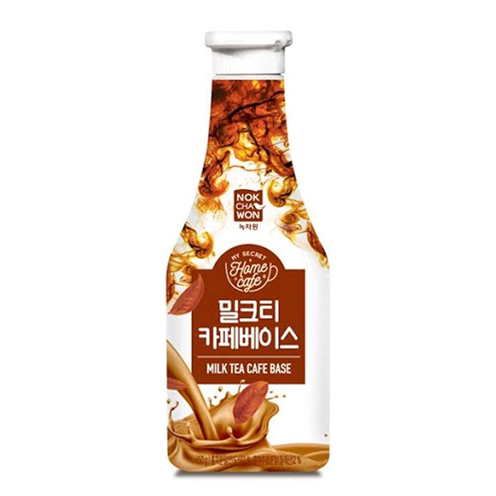 Nokchawon Cafe Base Syrup for Tea - Easy to Use Tube Type, Perfect for Homemade Milk Tea & Bubble Tea (1 Pack) - Great for Coffee Shops, Home Brewing & DIY Drinks