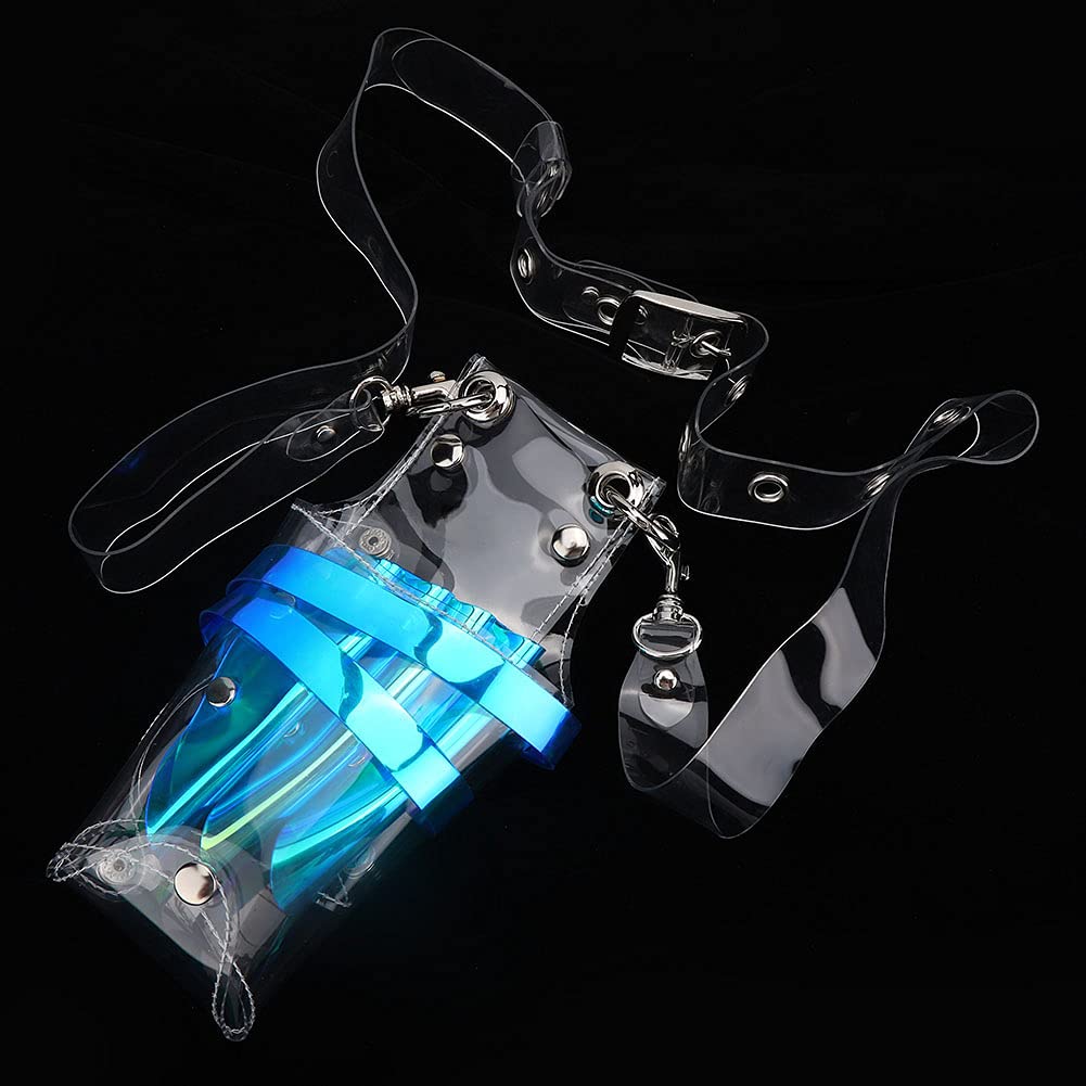 Professional Barber Tool Bag - Durable & Transparent Hairdressing Organizer for Salon & Home Use (Dazzling Blue) - Perfect for Stylists, Makeup Artists & Traveling Professionals
