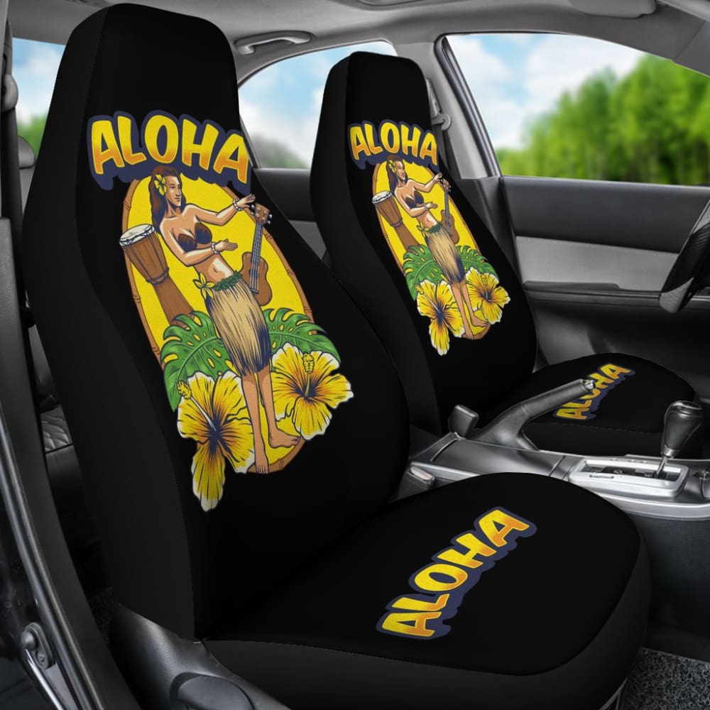 Premium Aloha Custom Car Seat Covers - Universal Fit for Cars, Trucks & SUVs - Breathable & Durable Auto Accessories (210803) - Perfect for Road Trips, Commuting & Vehicle Protection