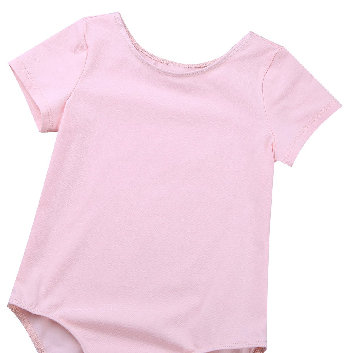 Girls Ballet Leotard with Chiffon Tutu Skirt - Classic Dancewear for Kids, Short Sleeve Athletic Leotard - Perfect for Ballet Class, Recitals & Dance Performances