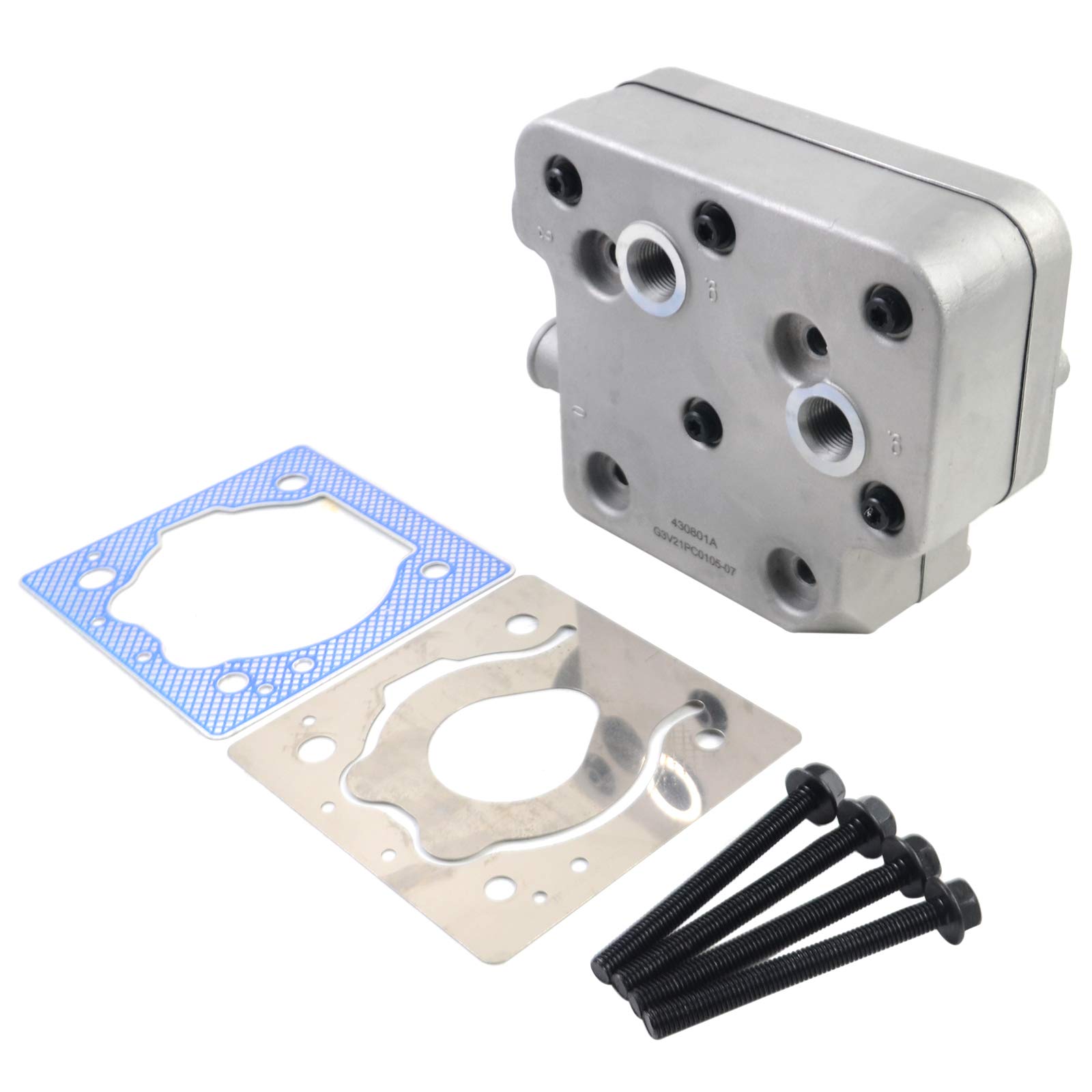 Cummins ISX 6CT ISCE QSC ISLE Air Brake Compressor Cylinder Head Replacement Kit with Gasket & Bolts (Part# 9111539202 4936226 3969124) - Heavy Duty Truck & Semi-Trailer Repair Solution