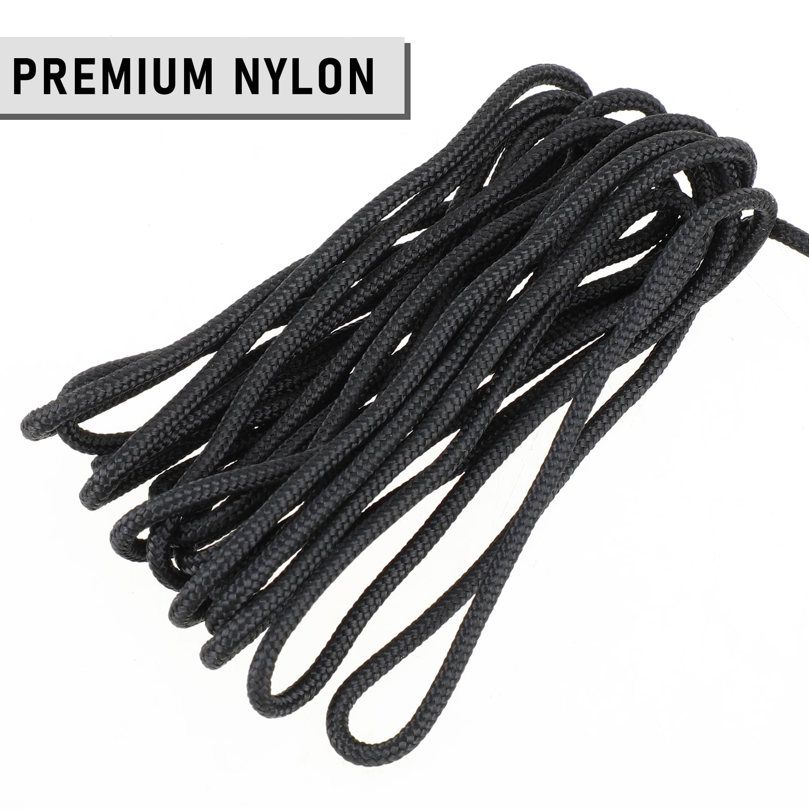 **Prasacco 2-Pack Black D Loop String for Compound Bow – 10 Feet/3 Meter Archery D Loop Rope with Buckle – Bowstring Serving Thread for Smooth Release – Perfect for Target Practice & Hunting**