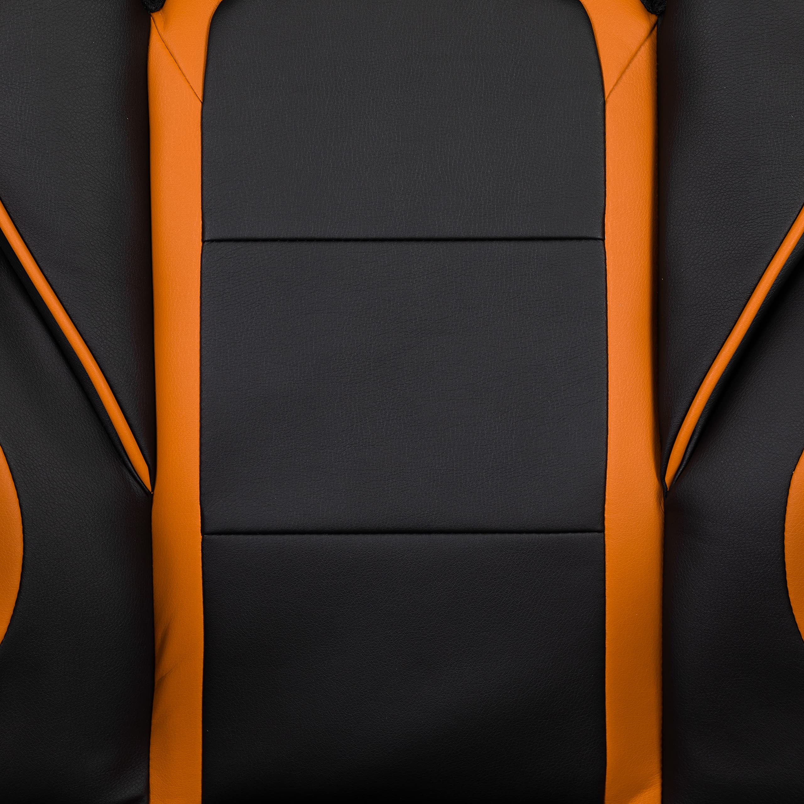 Flash Furniture X40 Ergonomic Gaming Chair - Racing Style Computer Chair with Reclining Back, Adjustable Arms, Slide-Out Footrest & Lumbar Support - Black/Orange - Perfect for PC Gaming, Office Work & Home Entertainment