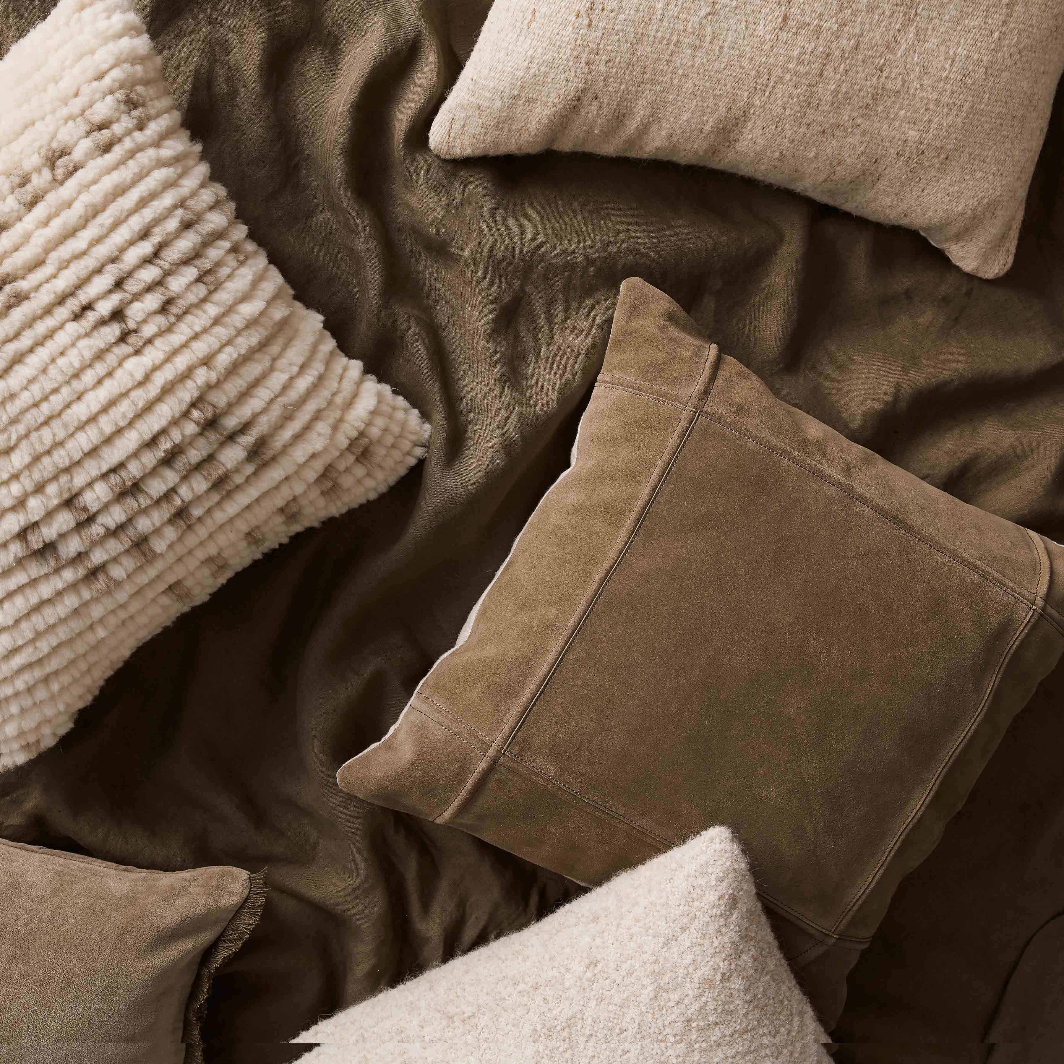 Luxury Ghama Suede Pillow - Soft & Hypoallergenic Decorative Throw Pillow for Sofa, Bed, Couch - Perfect for Living Room, Bedroom & Home Decor