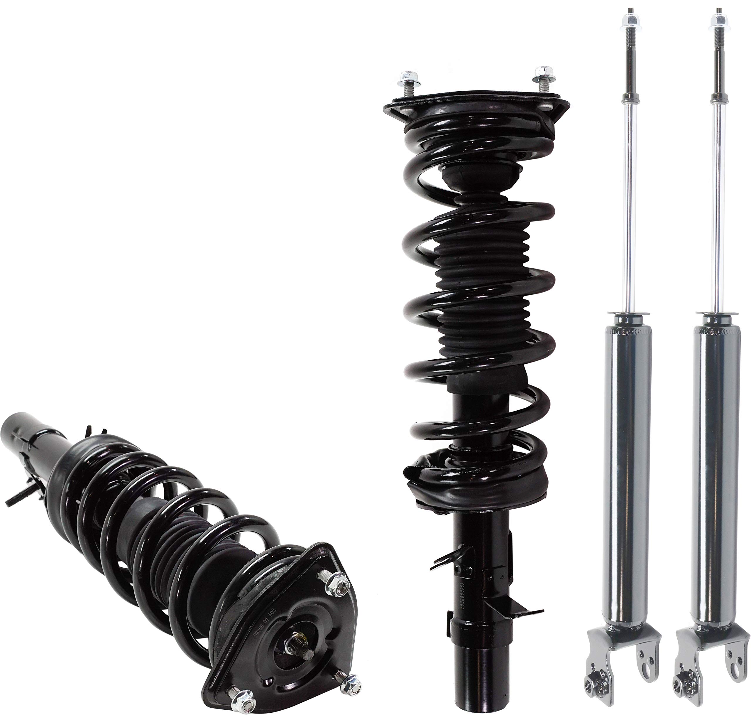 Garage-Pro Front and Rear Shock Absorber and Strut Assembly Set of 4 - Compatible with 2004-2006 Infiniti G35 - Black Shocks & Loaded Struts for Driver & Passenger Side - Smooth Ride for City Driving & Highway Cruising