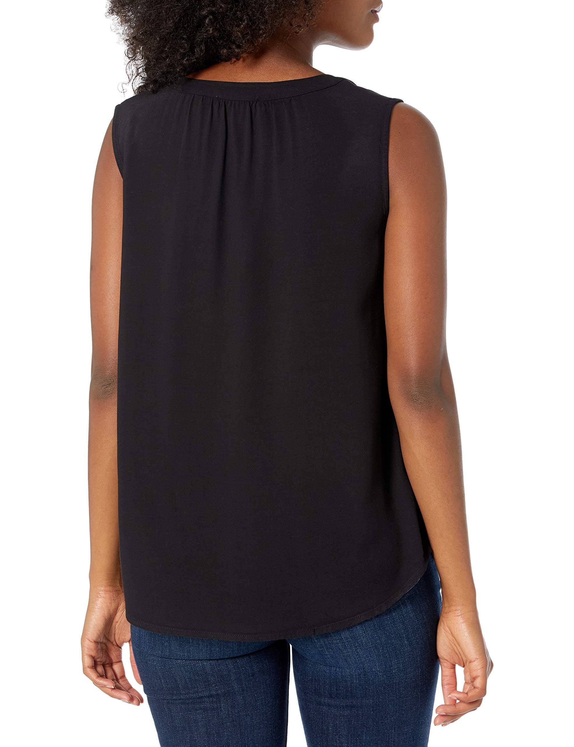 Amazon Essentials Women's Sleeveless Woven Shirt - Comfortable Summer Blouse for Work & Casual Wear | Lightweight Breathable Office & Vacation Top