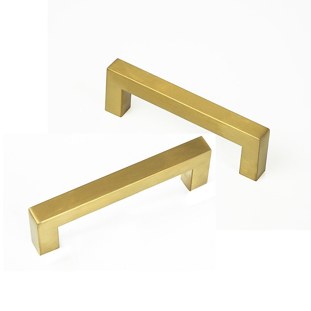 15 Pack Brushed Brass Drawer Pulls - 96mm Kitchen Cabinet Handles with Gold Finish - Perfect for Modern Cabinets, Dressers & Furniture Upgrades