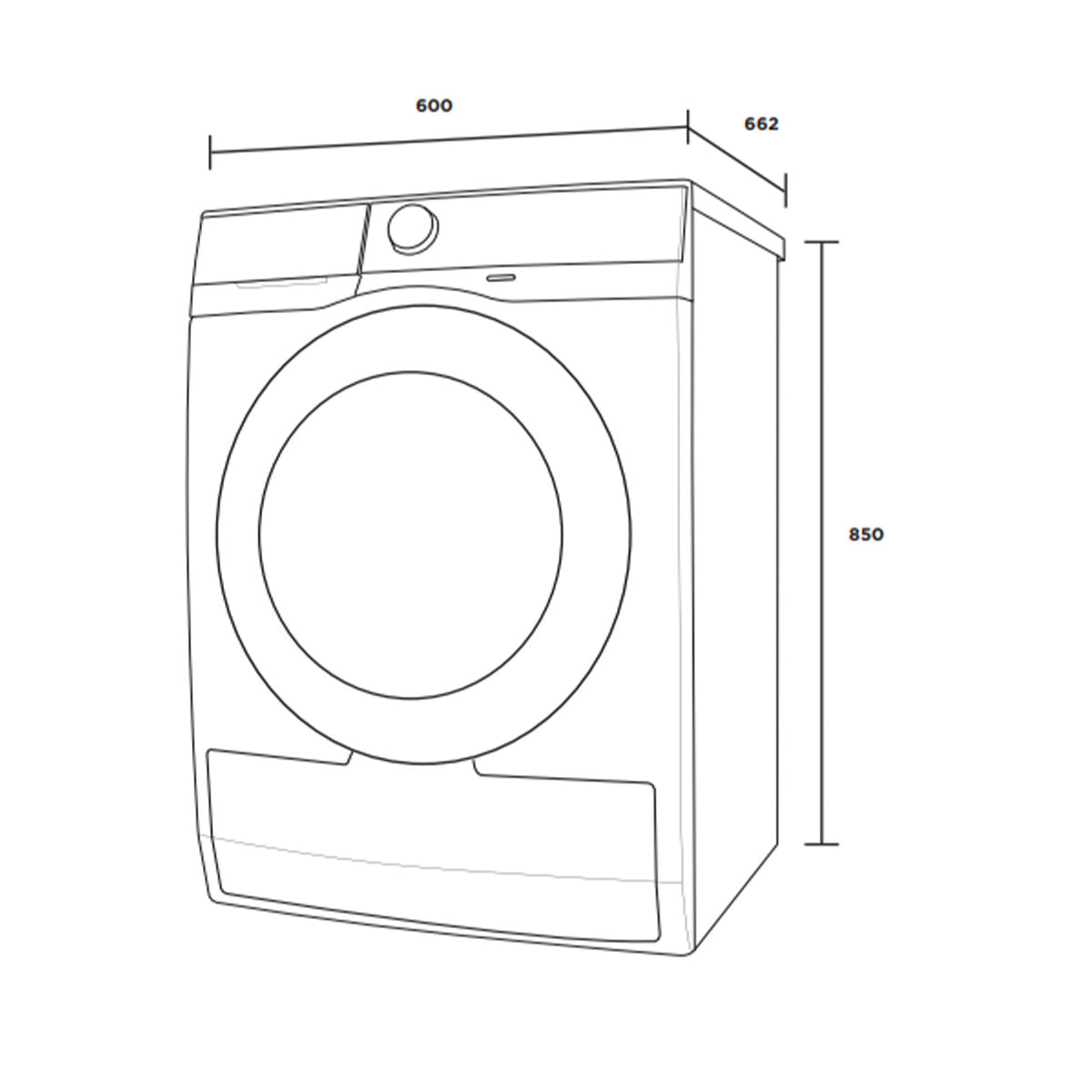 Westinghouse 8kg WDH804N8SA Heat Pump Dryer with EasyCare Technology - Metallic Grey | Energy Efficient, Quiet Operation for Apartments & Small Laundry Rooms