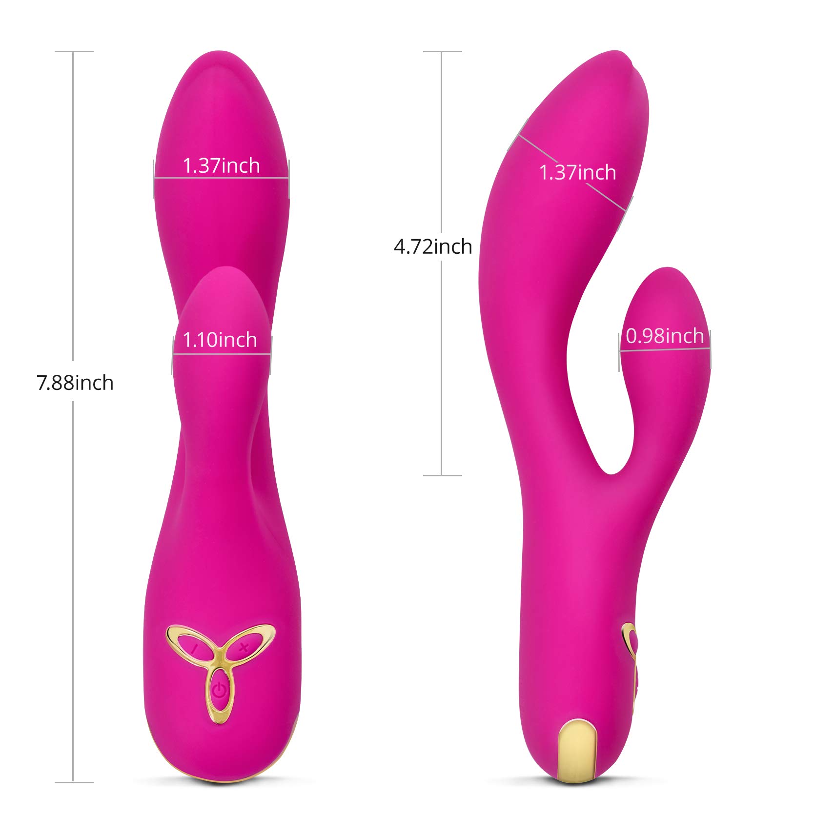 Upgraded Rabbit G-spot Vibrator - Waterproof Rechargeable Clitoral & Vaginal Stimulator for Women & Couples | Perfect for Solo Play, Foreplay & Couples Intimacy