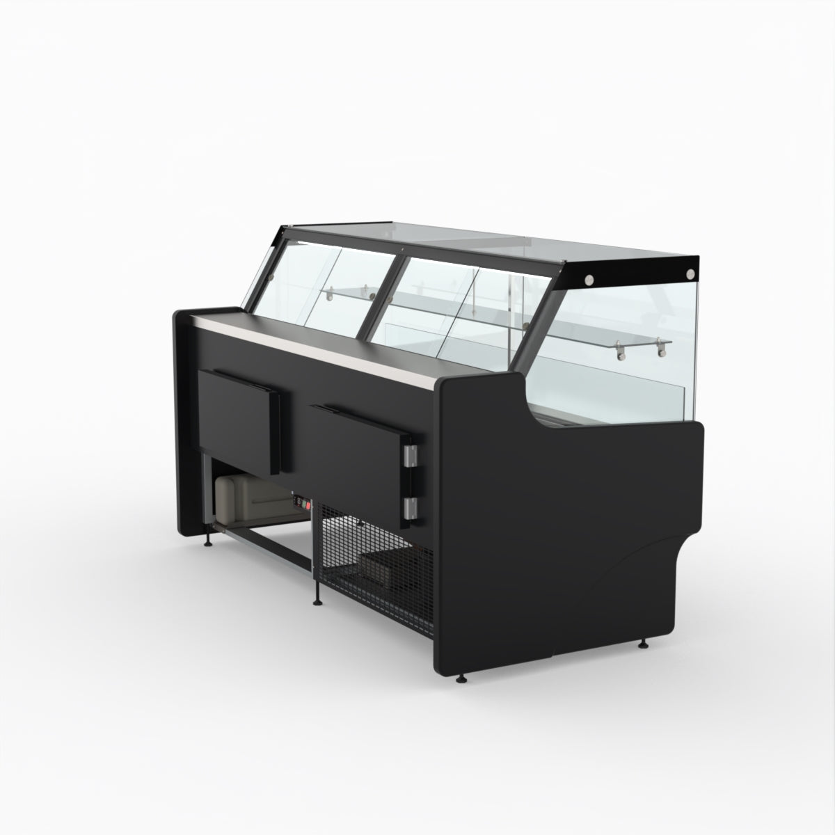 2 Meter AG Deli Showcase Glass Display Case - Perfect for Supermarkets, Delis & Bakeries to Showcase Fresh Food & Pastries