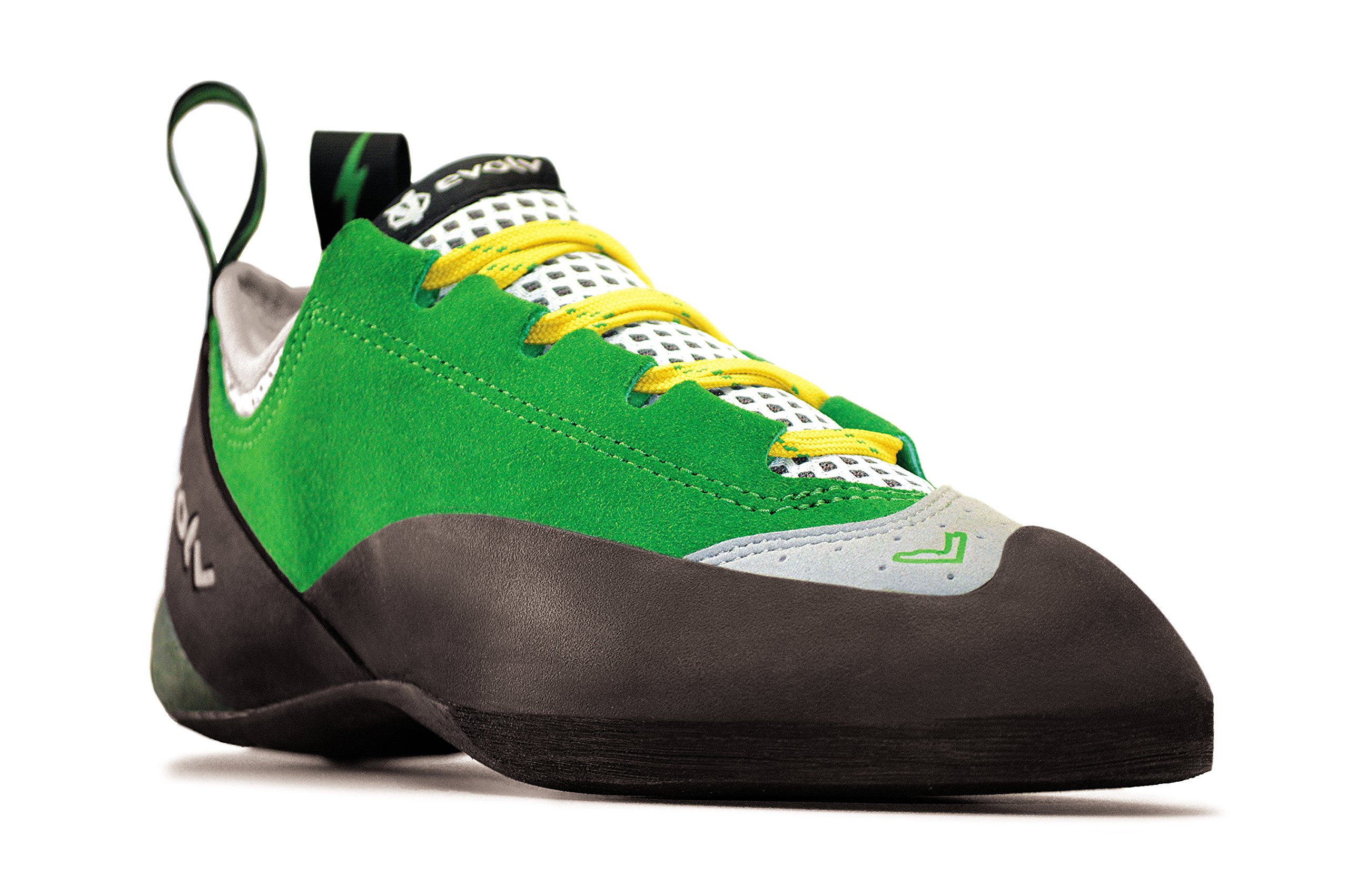 Evolv Spark Rock Climbing Shoes for Men - Size 6 | Lightweight Performance Climbing Footwear in Green/Gray | Perfect for Indoor Gym Bouldering & Outdoor Sport Climbing