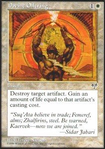 Magic The Gathering Divine Offering Mirage - Rare MTG Card for Collectors & Players - Perfect for Deck Building & Trading