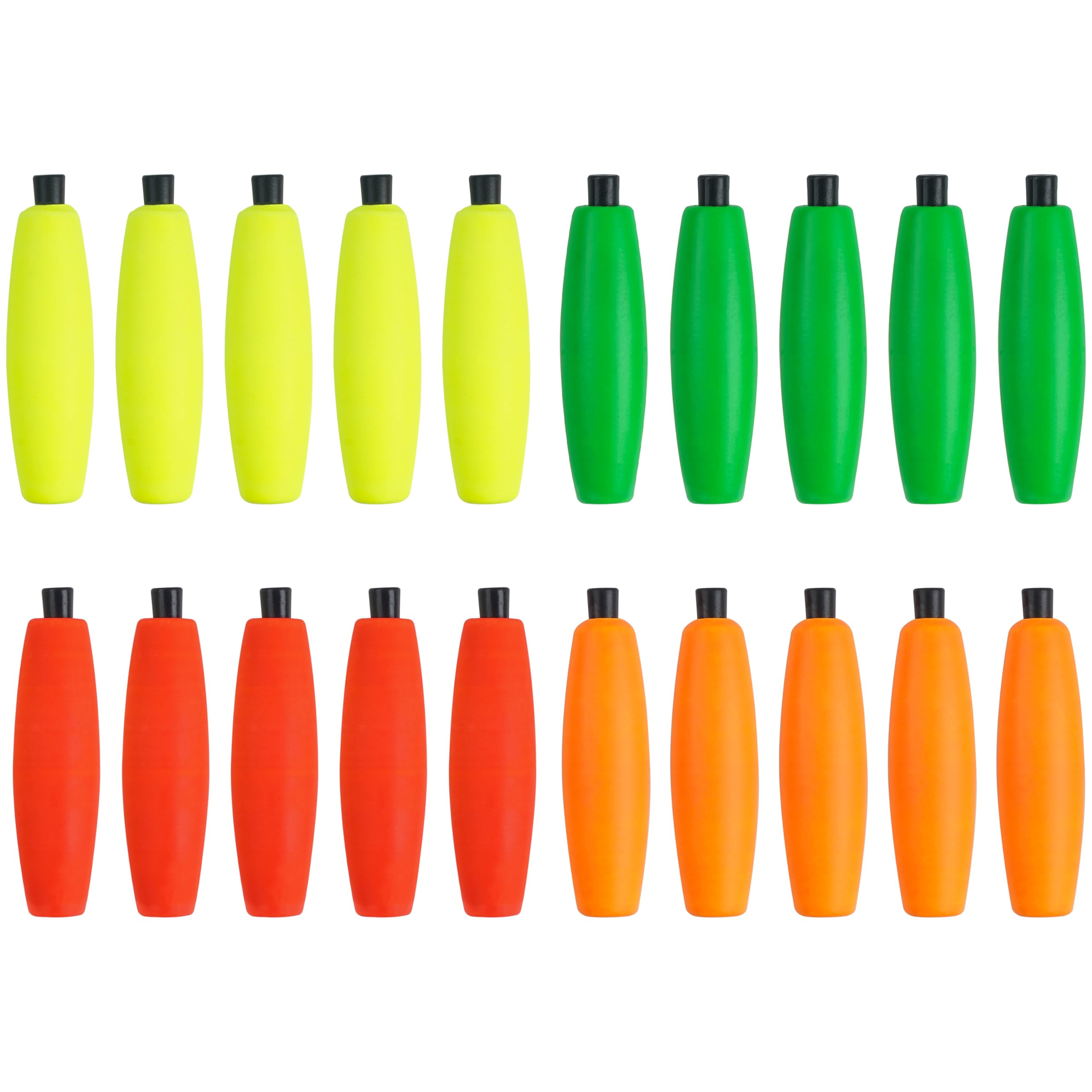 AGOOL Peg Floats Fishing Bobbers - Foam Cigar Slip Bobbers for Catfish, Santee Rig - Freshwater & Saltwater Fishing Floats with Pipe Plug - Perfect for Bass, Trout, and Panfish Angling