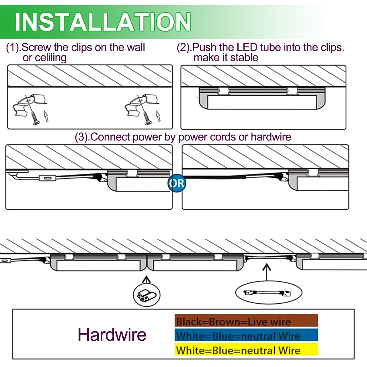 12 Pack LED Shop Light Fixture - 8FT 75W Integrated V-Shaped Tube Light, Linkable White Daylight 6000K Garage Lighting - Indoor Workshop Lights with On/Off Switch & Clear Cover - Perfect for Garages, Warehouses, and Commercial Spaces