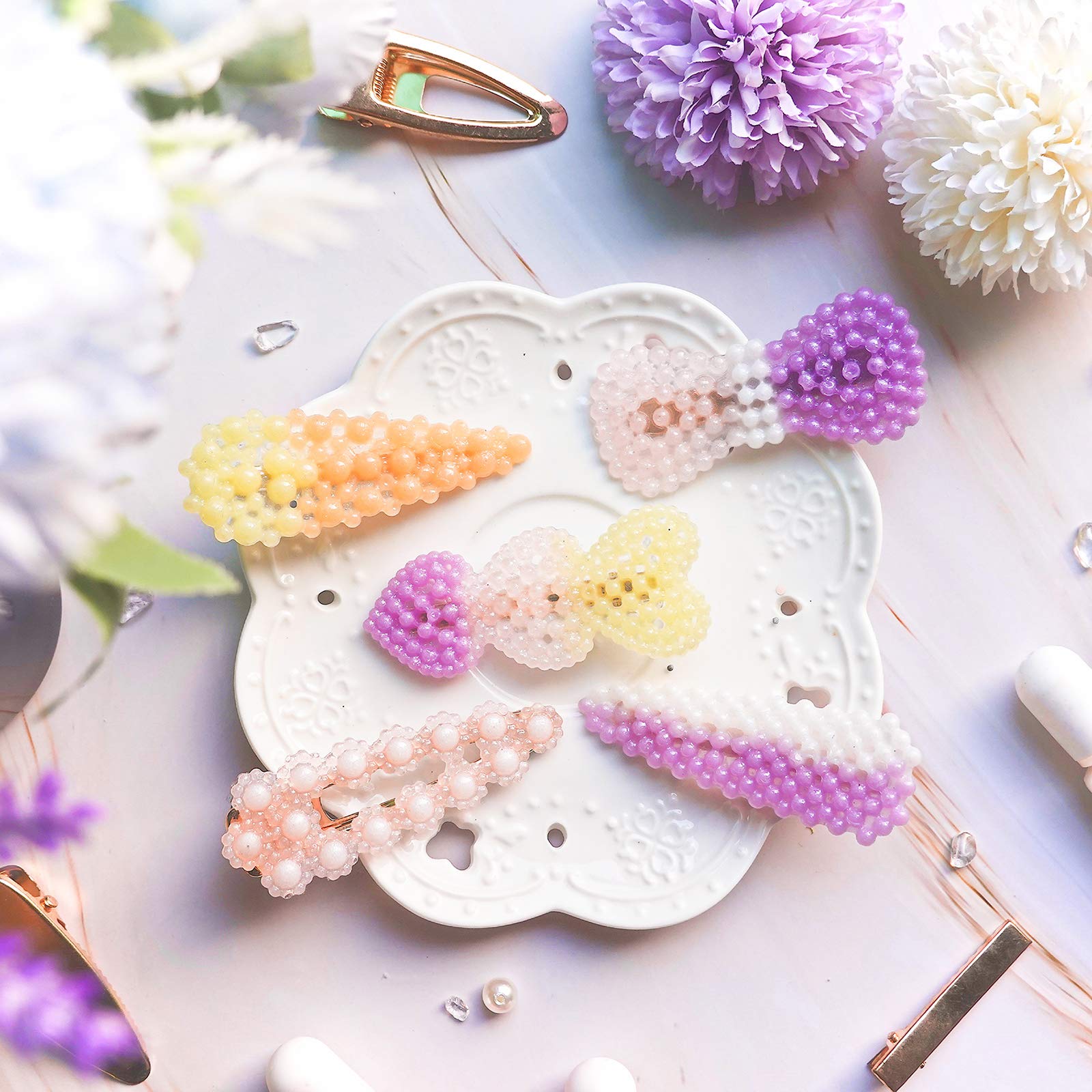 22-Piece Pearl Hair Clip Jewelry Casting Molds Set for DIY Acrylic Resin Barrette, Epoxy, Clay - Includes Metal Accessories for Crafting, Jewelry Making & Hair Accessories (Perfect for DIY Gifts, Wedding Hairpieces & Fashion Accessories)