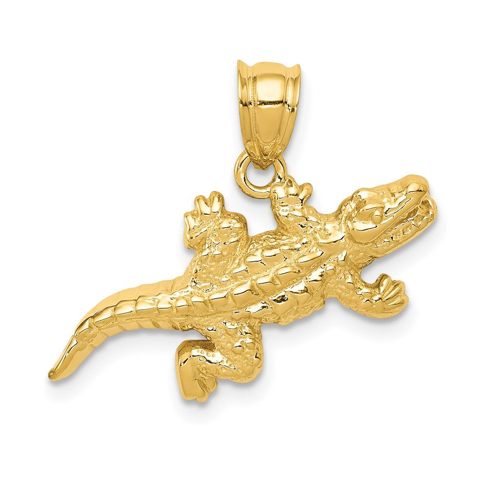 Exquisite 14K Gold Alligator Charm Pendant - Perfect for Necklaces, Bracelets & Jewelry Making - Ideal Gift for Animal Lovers & Fashion Enthusiasts