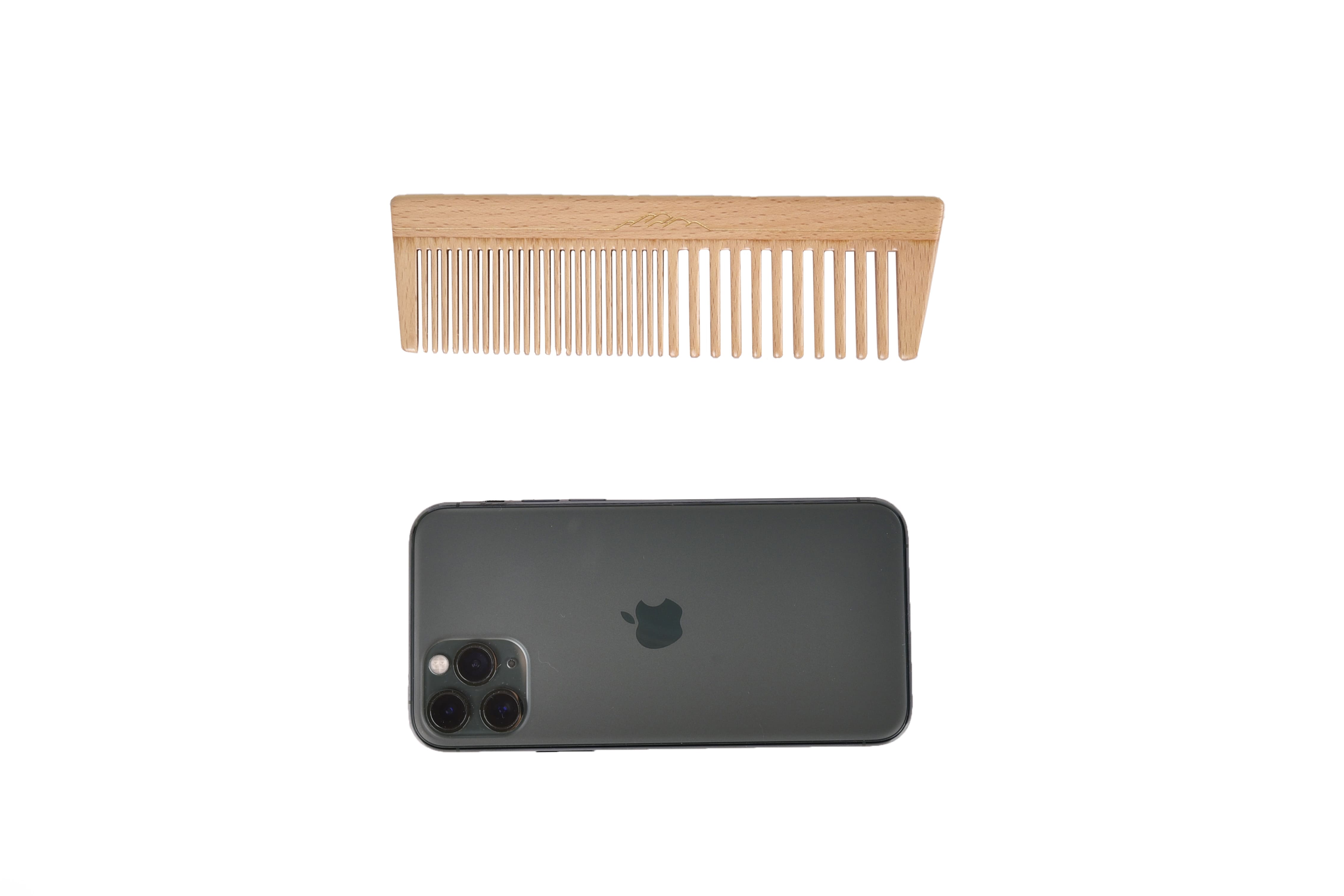 FSC Certified Beech Wood Wide Tooth Comb for Men & Women - Natural Wooden Hairbrush for Detangling, Styling & Scalp Massage - Perfect for Thick, Curly Hair & Wet Hair Care