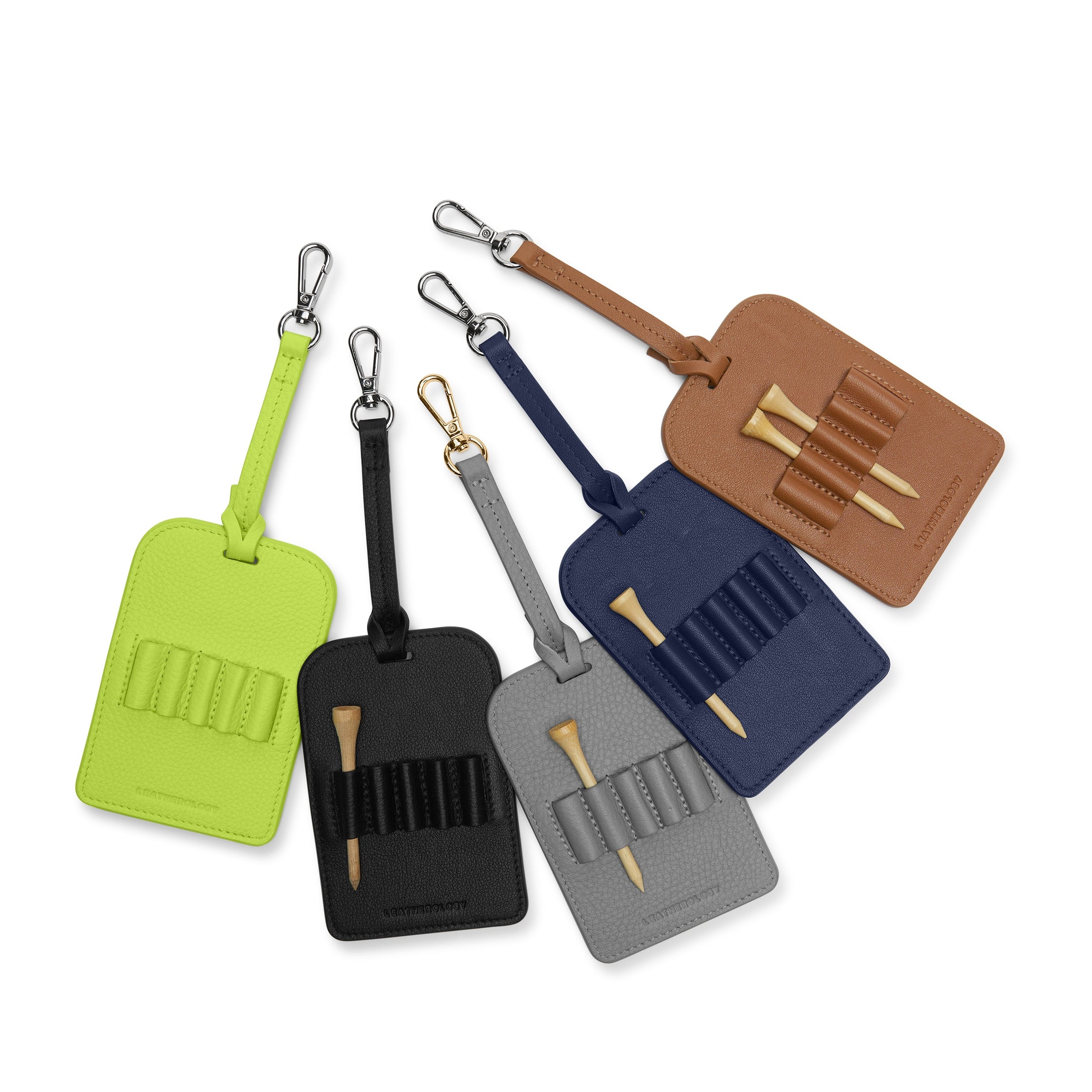 Premium Golf Bag Tee Holder - Lime Green - Convenient Golf Accessory for Organizing Tees on the Course | Perfect for Golfers & Driving Range Practice