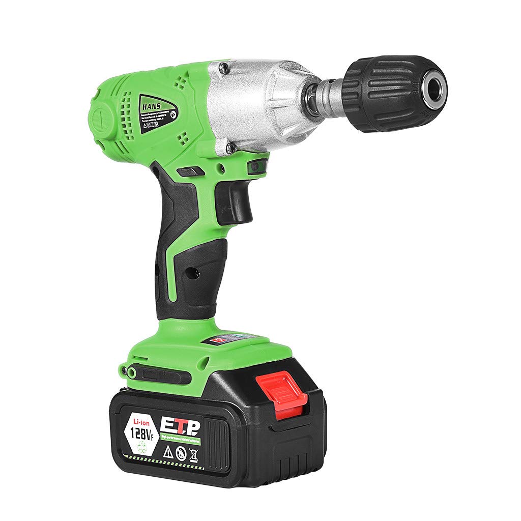 Cemnneohg 1/2'' Brushless Cordless Impact Wrench Drill - High Torque Electric Power Tool with 16800mAh Battery - Perfect for Automotive Repairs, Construction & DIY Projects