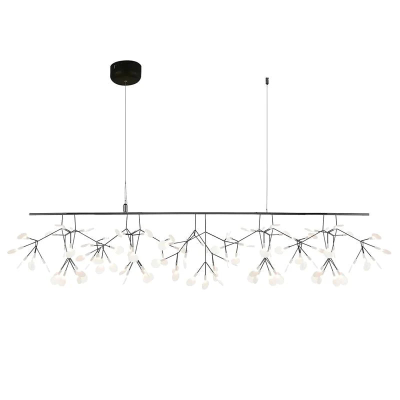 Elegant Firefly LED Chandelier - Modern Crystal Ceiling Light Fixture for Dining Room, Bedroom, Living Room Decor - Energy Saving Dimmable Hanging Light for Home & Office Lighting