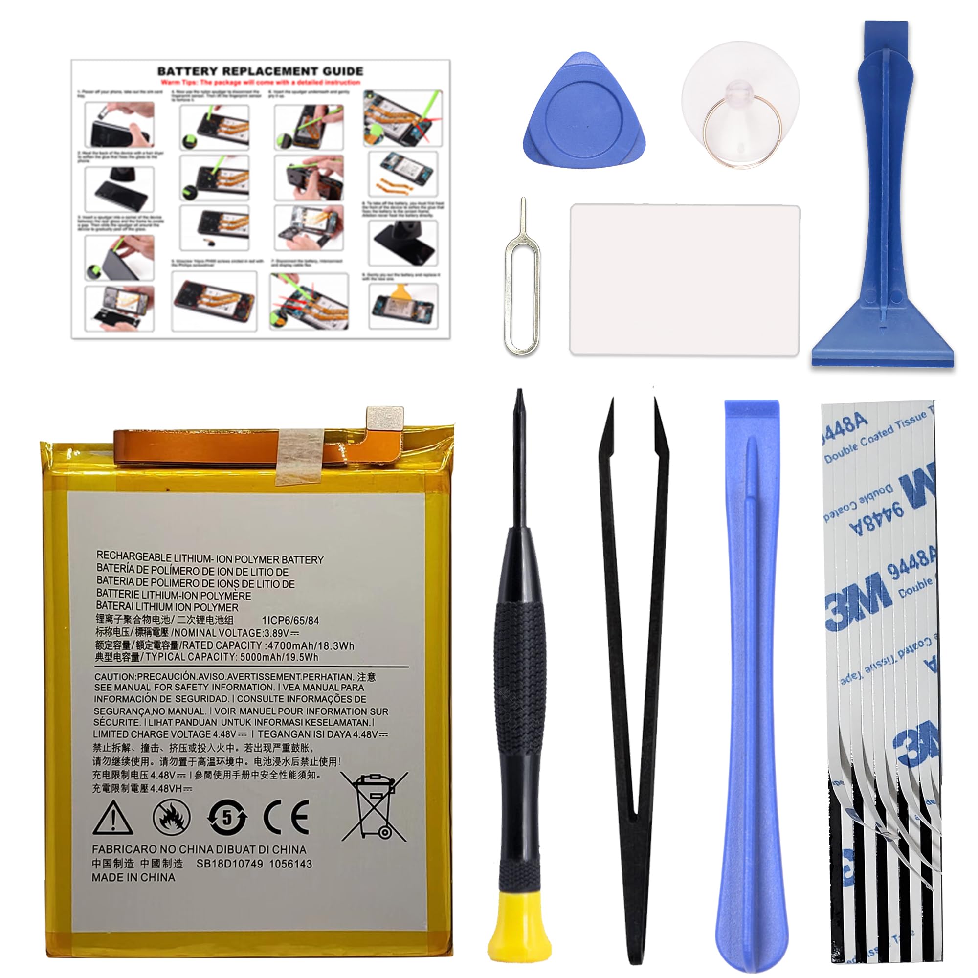 New Upgraded MB50 Battery Replacement for Motorola Edge 5G UW 2021 / Moto Edge 2021 / Moto G200 / Moto Edge S30 - High Capacity Battery with Installation Guide & Repair Tools Kit XT2141 | Perfect for DIY Phone Repair & Battery Replacement at Home
