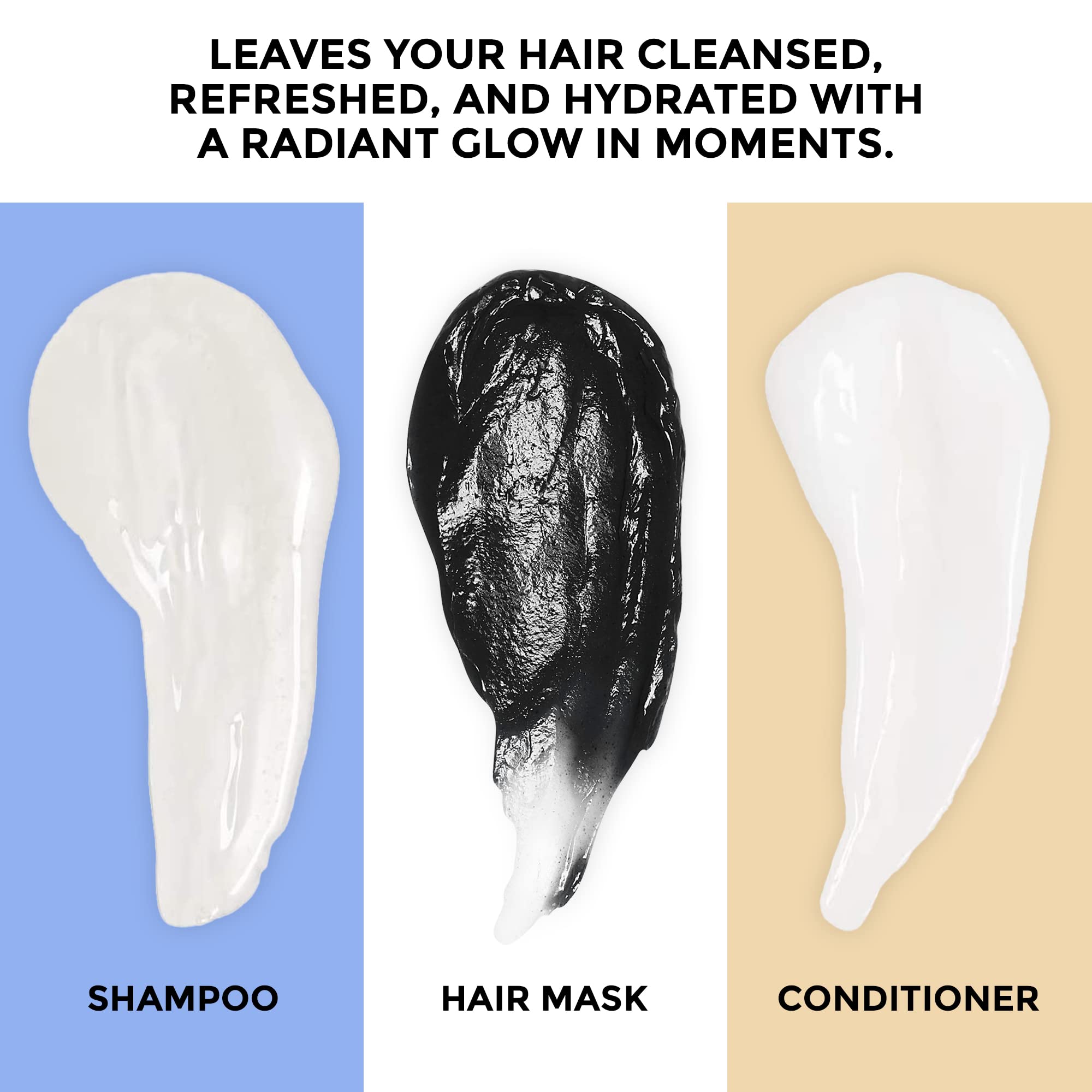Navy Hair Care Shampoo & Conditioner Set with Hydrating Clay Mask | Repairing Kit for Damaged Hair | Strengthening Shampoo & Deep Conditioner for Dry, Brittle Hair | Perfect for Rescue Workers & Outdoor Enthusiasts