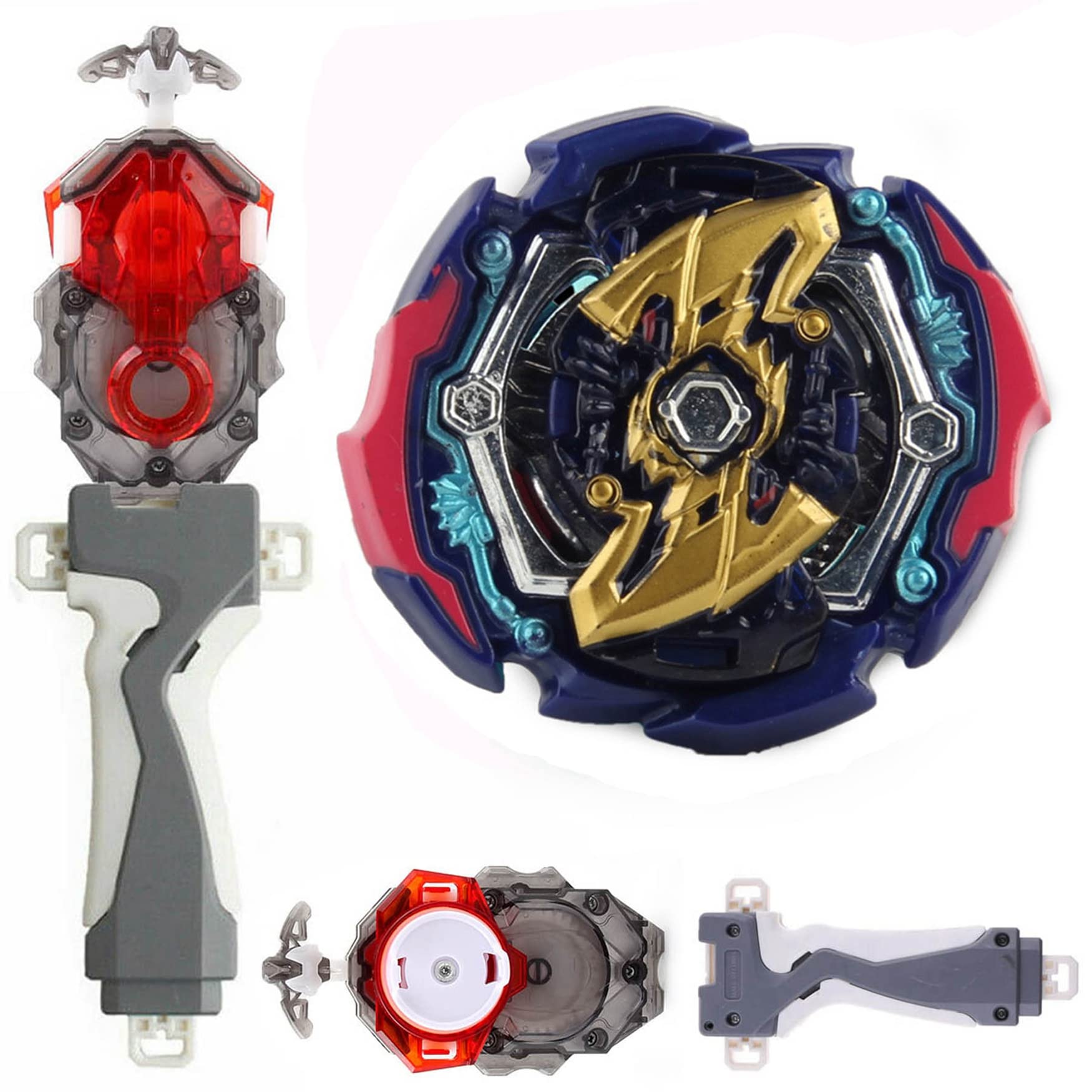 DWIN Beyblade Burst Booster GT Starter B-142 Judgement Joker .00T.Tr Battle Top with B-184 Custom String Launcher LR (Left/Right Spin) & Grip Set - Premium Spinning Battle Toys for Kids & Collectors | Perfect for Competitive Play, Tournaments & Gift Giving