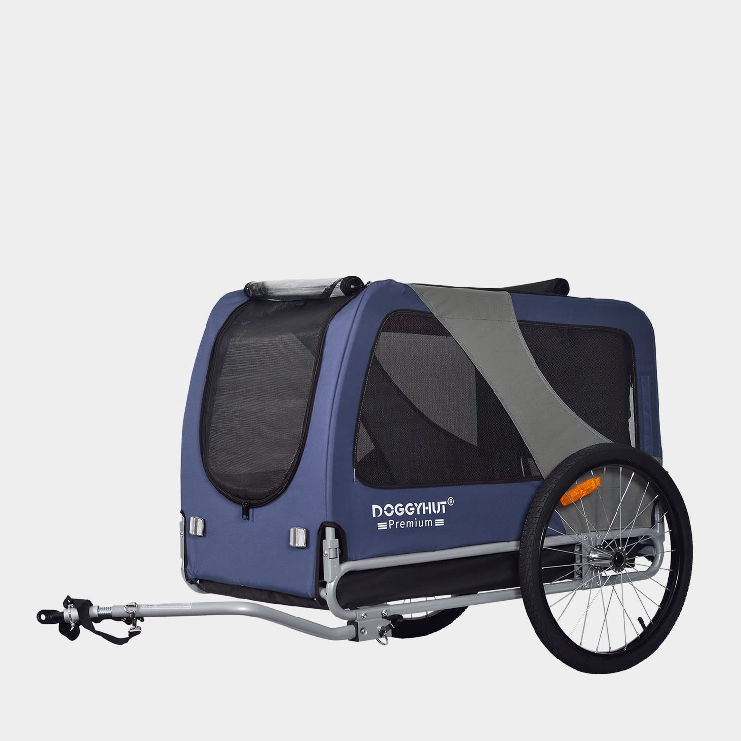 Premium Dog Bike Trailer for Medium & Large Dogs - Heavy Duty Pet Bicycle Carrier with Safety Features | Perfect for Cycling Adventures, Park Trips & Outdoor Exercise with Your Canine Companion