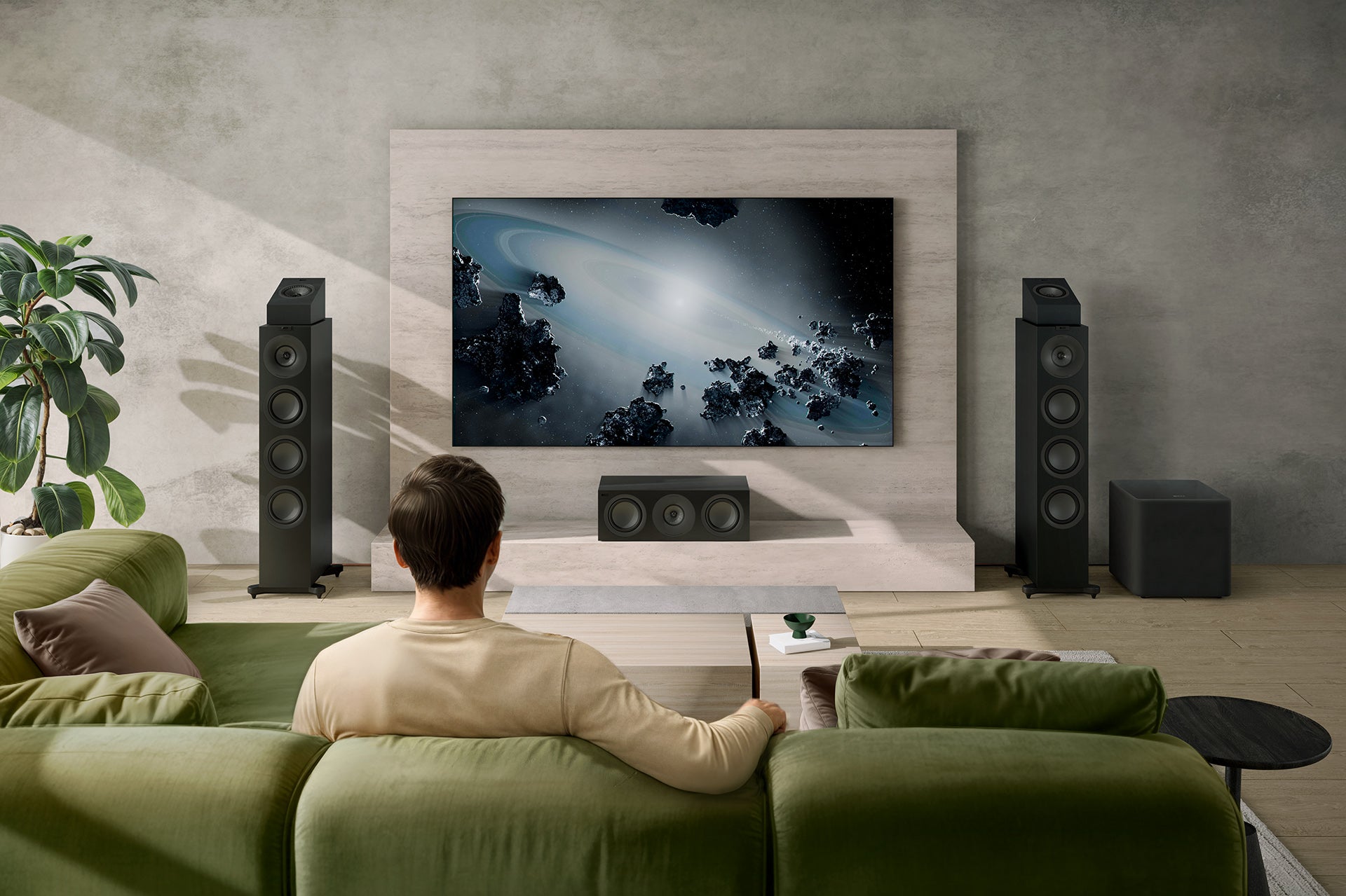 KEF Q1 Meta Bookshelf Speakers - High-Fidelity Bookshelf Speakers with Meta Technology for Home Audio & Studio Use | Perfect for Living Rooms, Home Theaters & Music Studios