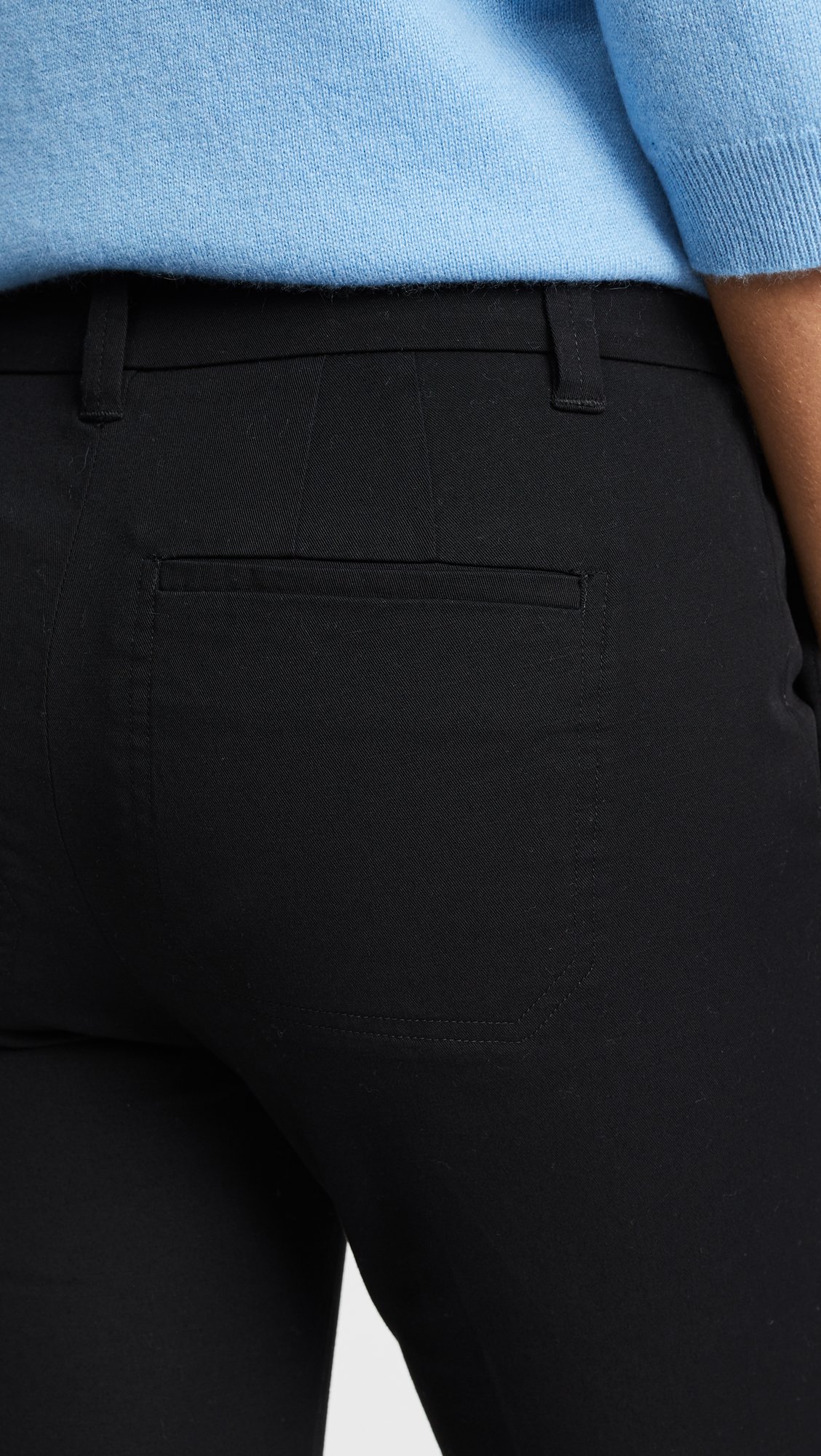 Vince Women's Coin Pocket Chino Pants - Classic Black Casual Trousers for Work & Everyday Wear | Size 2 | Comfortable Stretch Fabric for Office & Weekend Outings