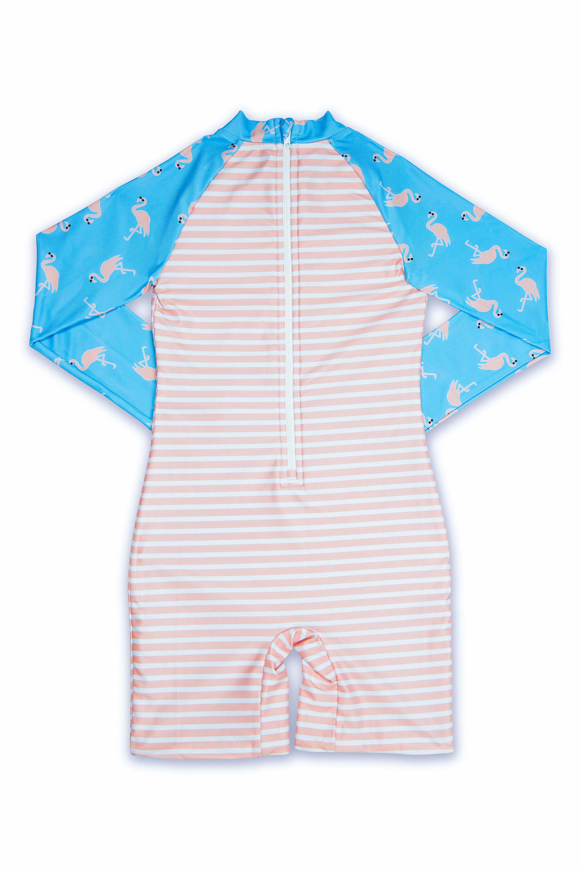 Lazarus Kids UV Protection Swimwear - Flamingo Pink Stripe Rash Guard for Boys & Girls - Perfect for Beach, Pool & Outdoor Water Activities