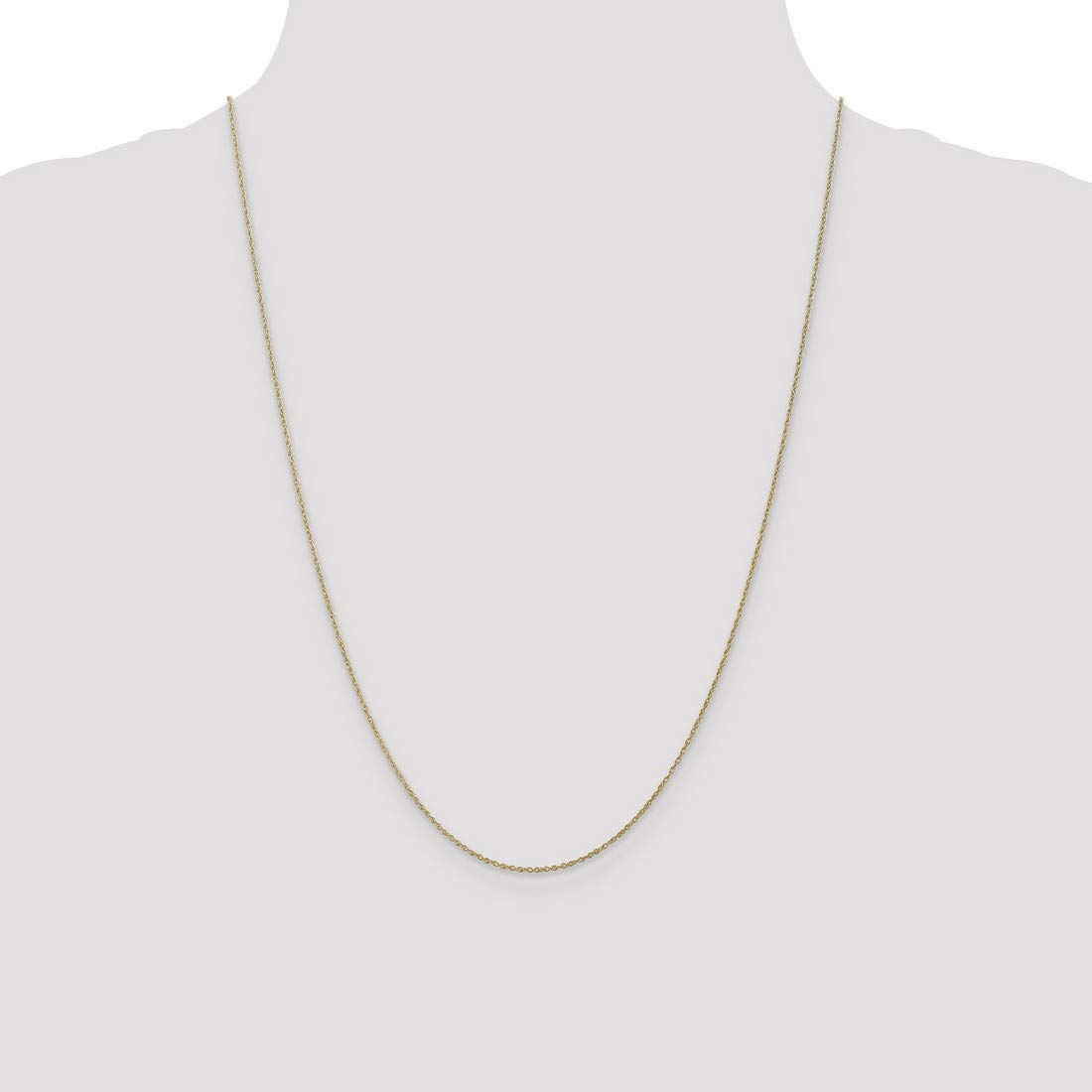 10K Yellow Gold Solid Petite Pendant Rope Chain Necklace for Women - Dainty & Elegant Jewelry Gift for Birthday, Anniversary & Special Occasions
