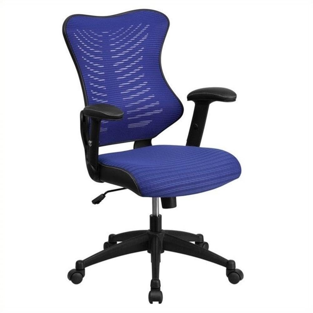 UrbanPro High Back Mesh Office Chair - Ergonomic Adjustable Blue Computer Desk Chair for Home & Office Workspaces | Perfect for Long Hours Sitting, Gaming & Remote Work