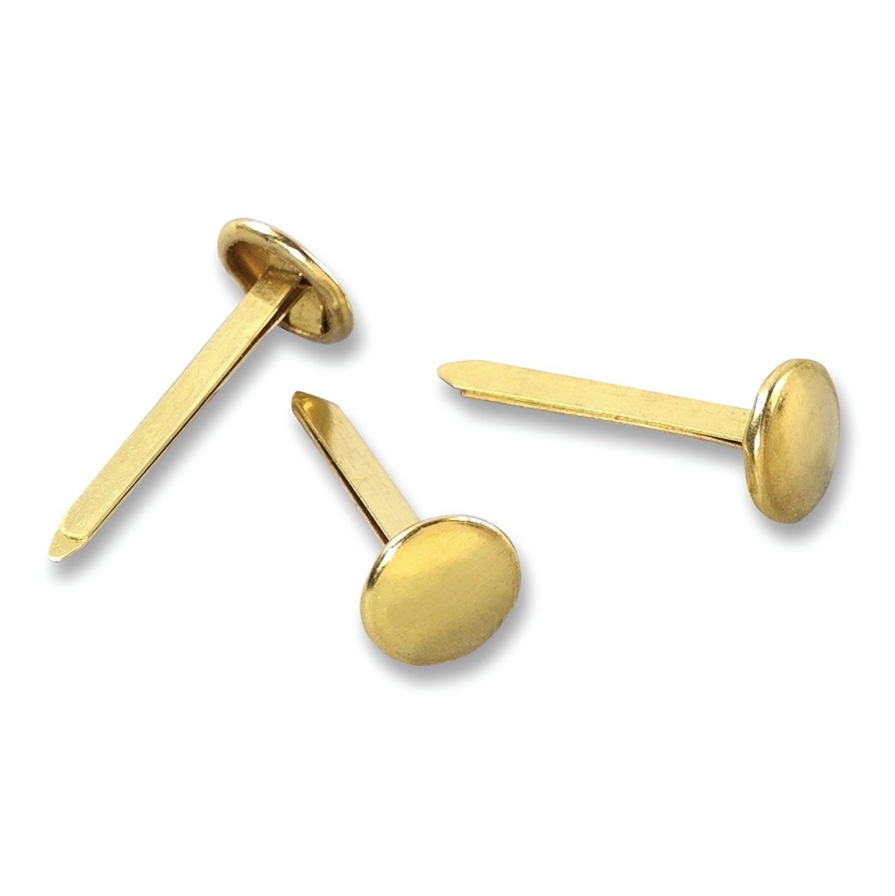 ACCO Brass Paper Fasteners 3/4 Inch - Gold Plated Metal Fasteners (100 Count/Box) for Office Documents, School Projects & Crafting