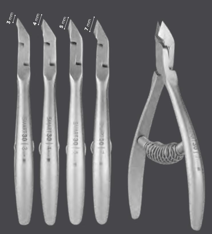 Staleks Professional Cuticle Nippers SMART 30 (4mm) - Precision Nail Care Tool for Manicures & Pedicures | Salon & Home Use