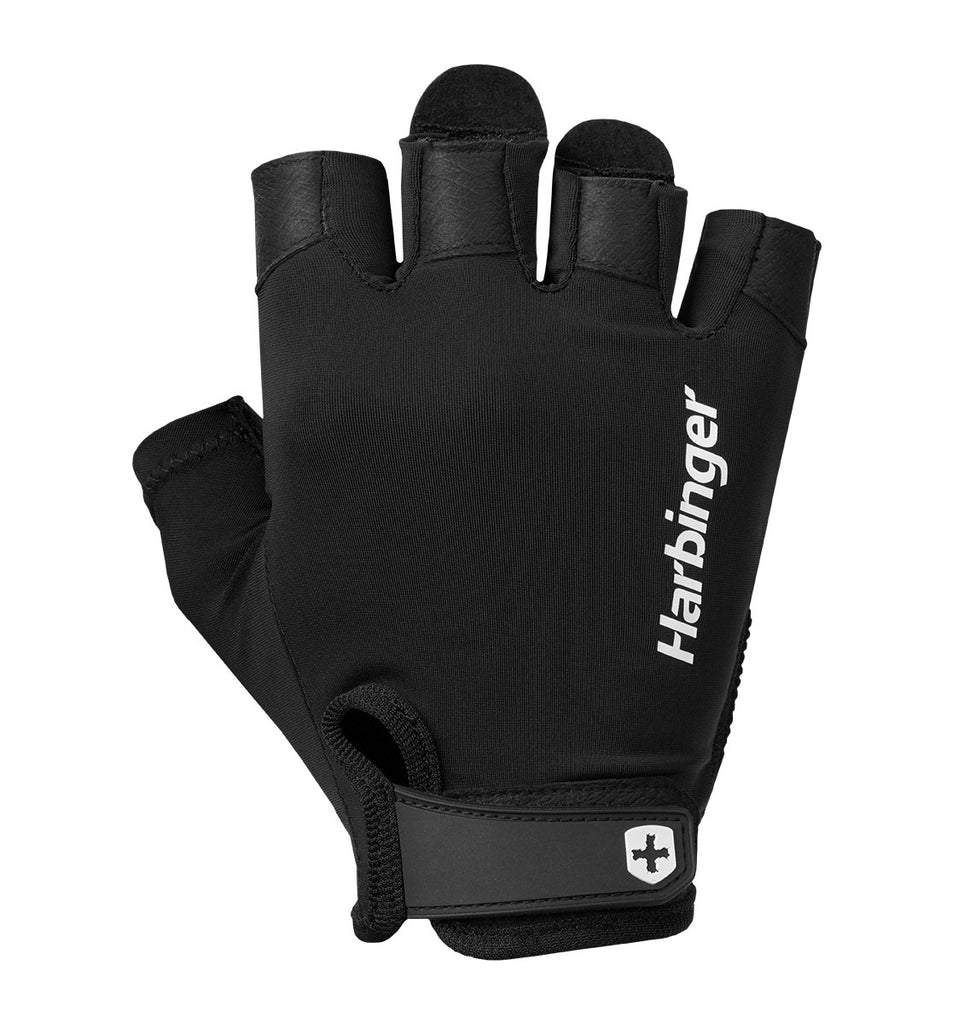 Harbinger Unisex Pro Gloves 2.0 - Black Weightlifting & Cross Training Gloves for Gym, Fitness & Workouts