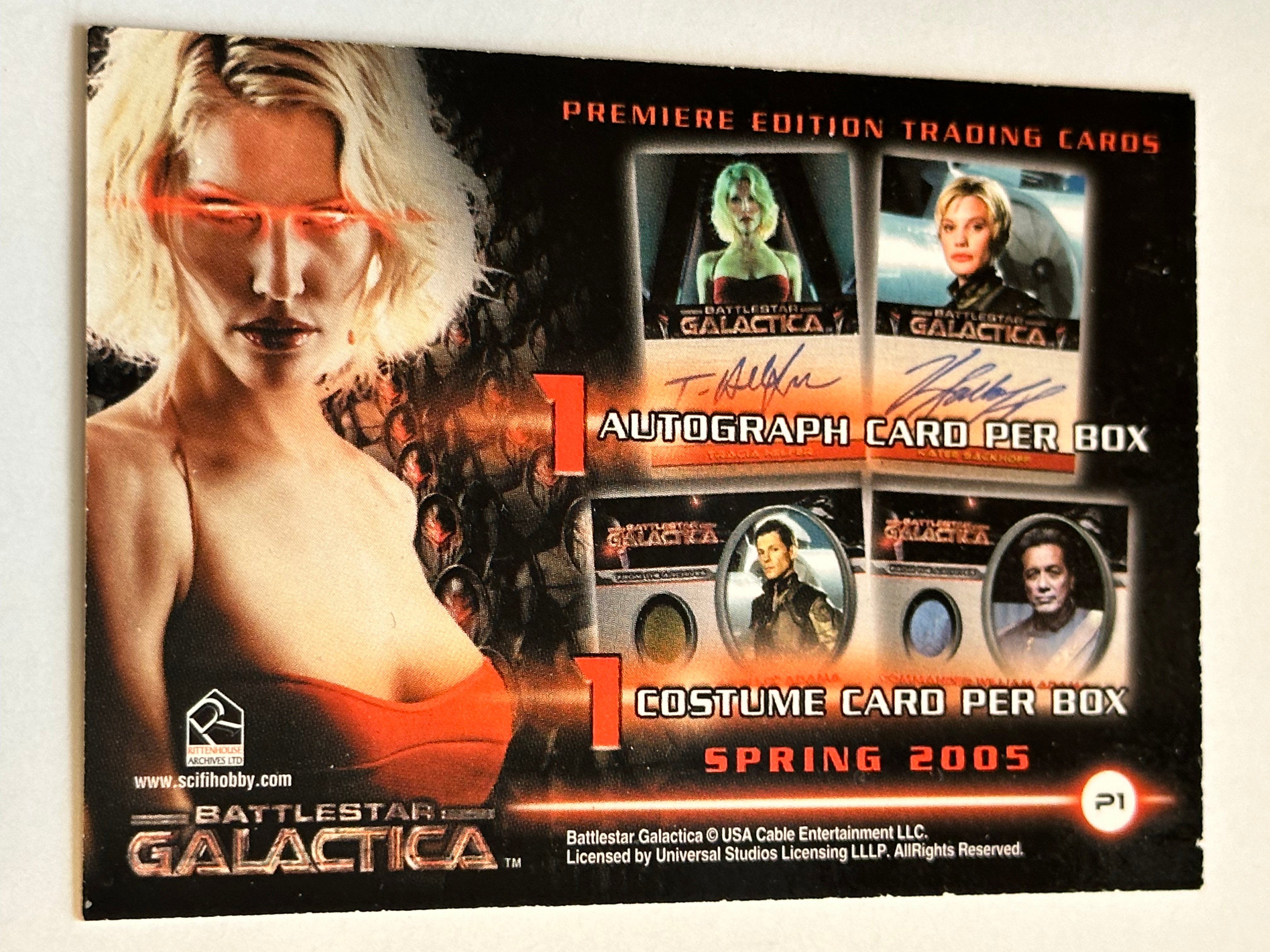 Authentic Battlestar Galactica Edward James Olmos Signed Trading Card with COA - Perfect for Sci-Fi Collectors & Memorabilia Enthusiasts