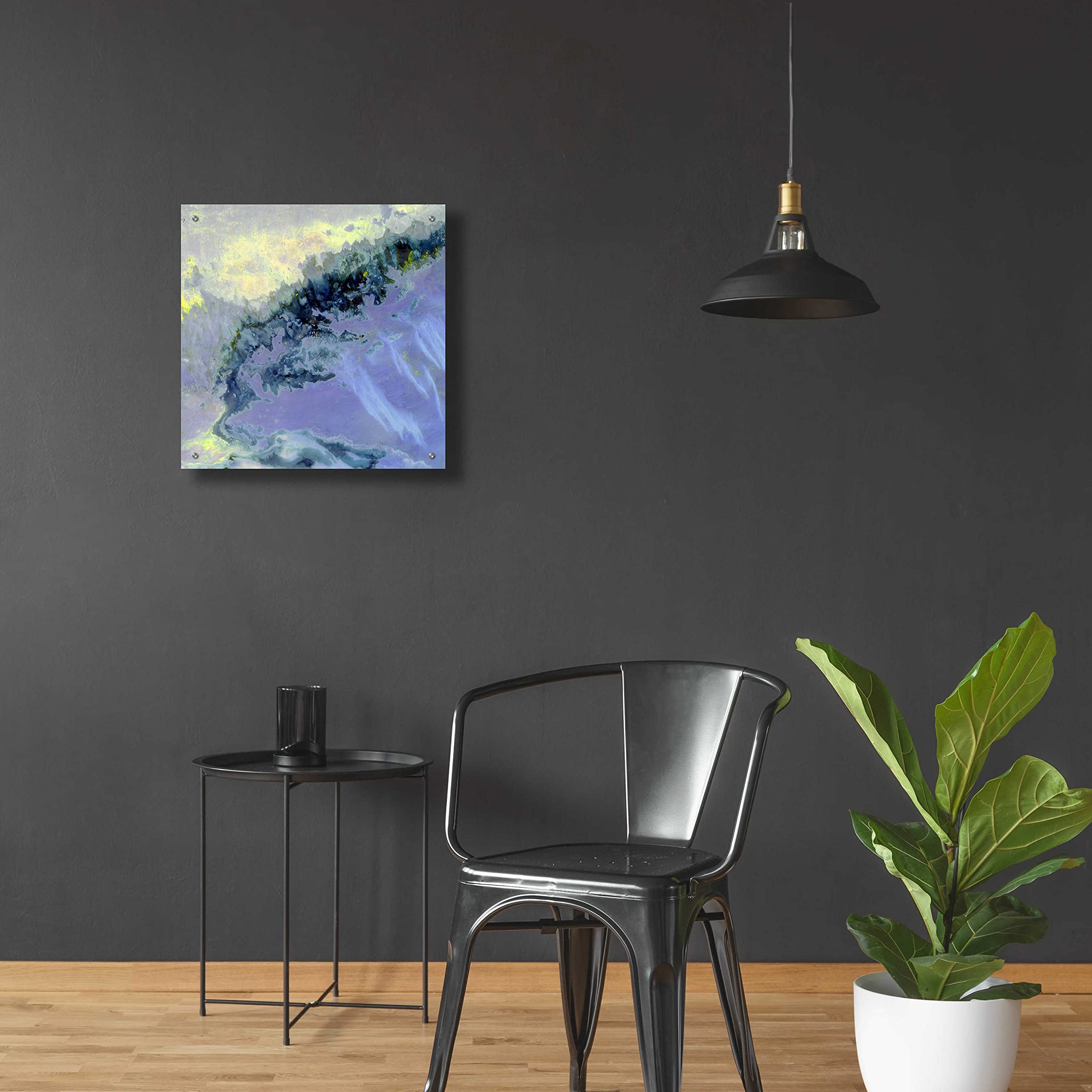 Epic 'Earth as Art: Lurking Madness' Acrylic Glass Wall Art - 24x24 Inches Modern Abstract Canvas Print - Perfect for Living Room, Bedroom & Office Decor