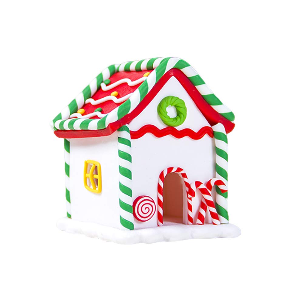PRETYZOOM Miniature Cabin Christmas Decor - Small House Ornament for Holiday Tree, Home & Party Decoration | Perfect for Christmas Village Displays, Gift Exchanges & Festive Table Centerpieces