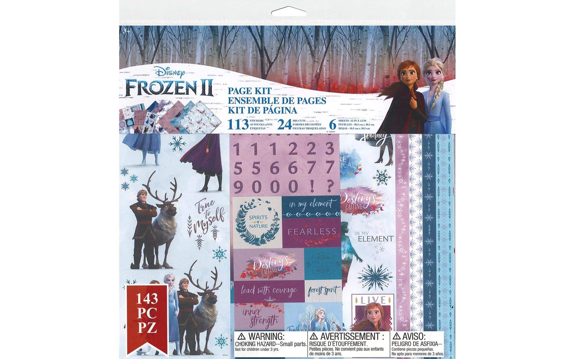 Frozen II Scrapbook Paper by EK Success - 12x12 Inch, 24 Sheets, Multi-Color & Patterns - Perfect for DIY Crafts, Scrapbooking, and Disney Themed Projects