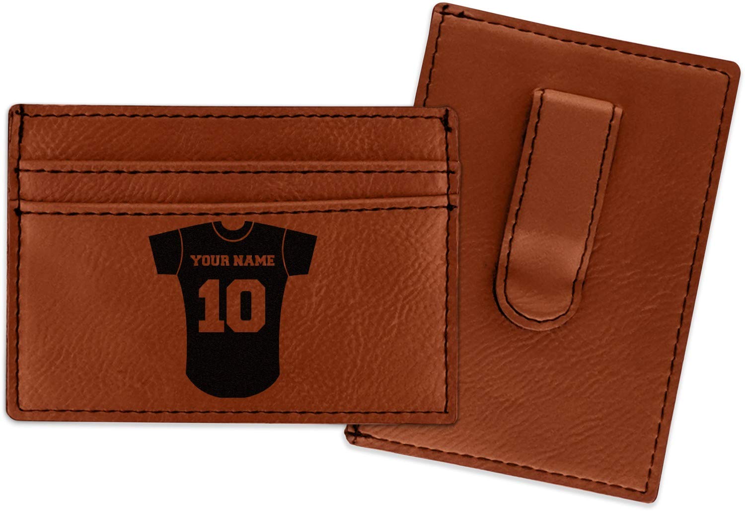 Custom Personalized Baseball Jersey Leatherette Wallet with Money Clip - Unique Sports Fan Gift for Men - Perfect for Baseball Games, Travel & Everyday Use